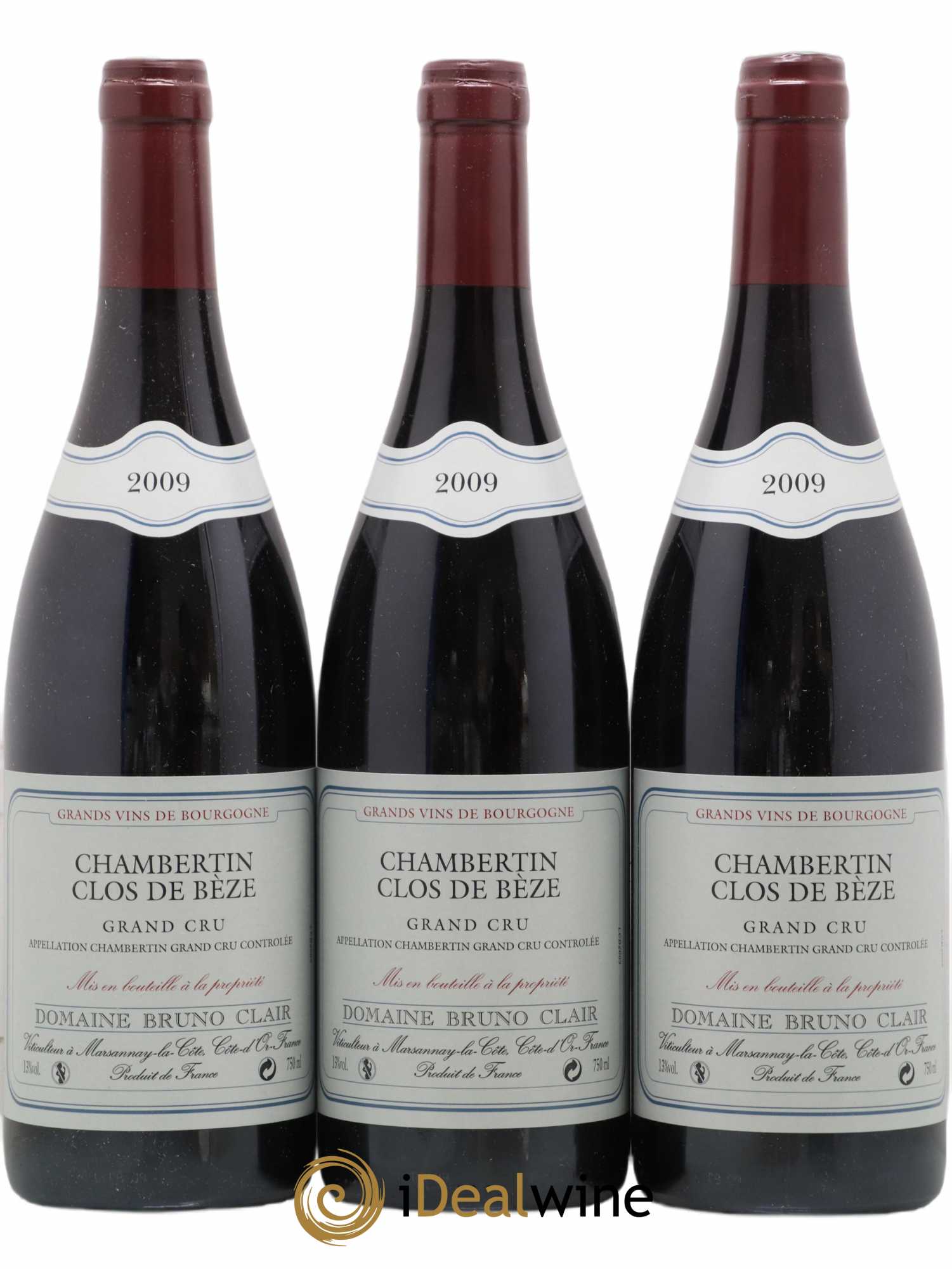 Chambertin Clos de Bèze Grand Cru Bruno Clair (Domaine) 2009 - Lot de 3 bouteilles - 0