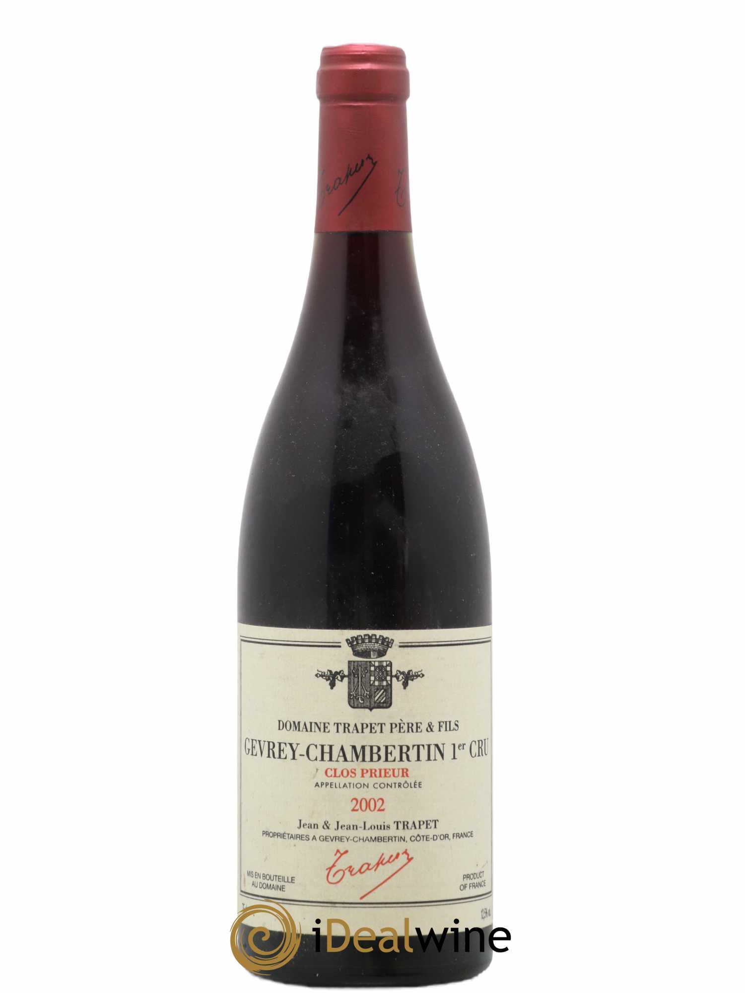 Gevrey-Chambertin 1er Cru Clos Prieur Domaine Trapet 2002 - Lot de 1 bouteille - 0