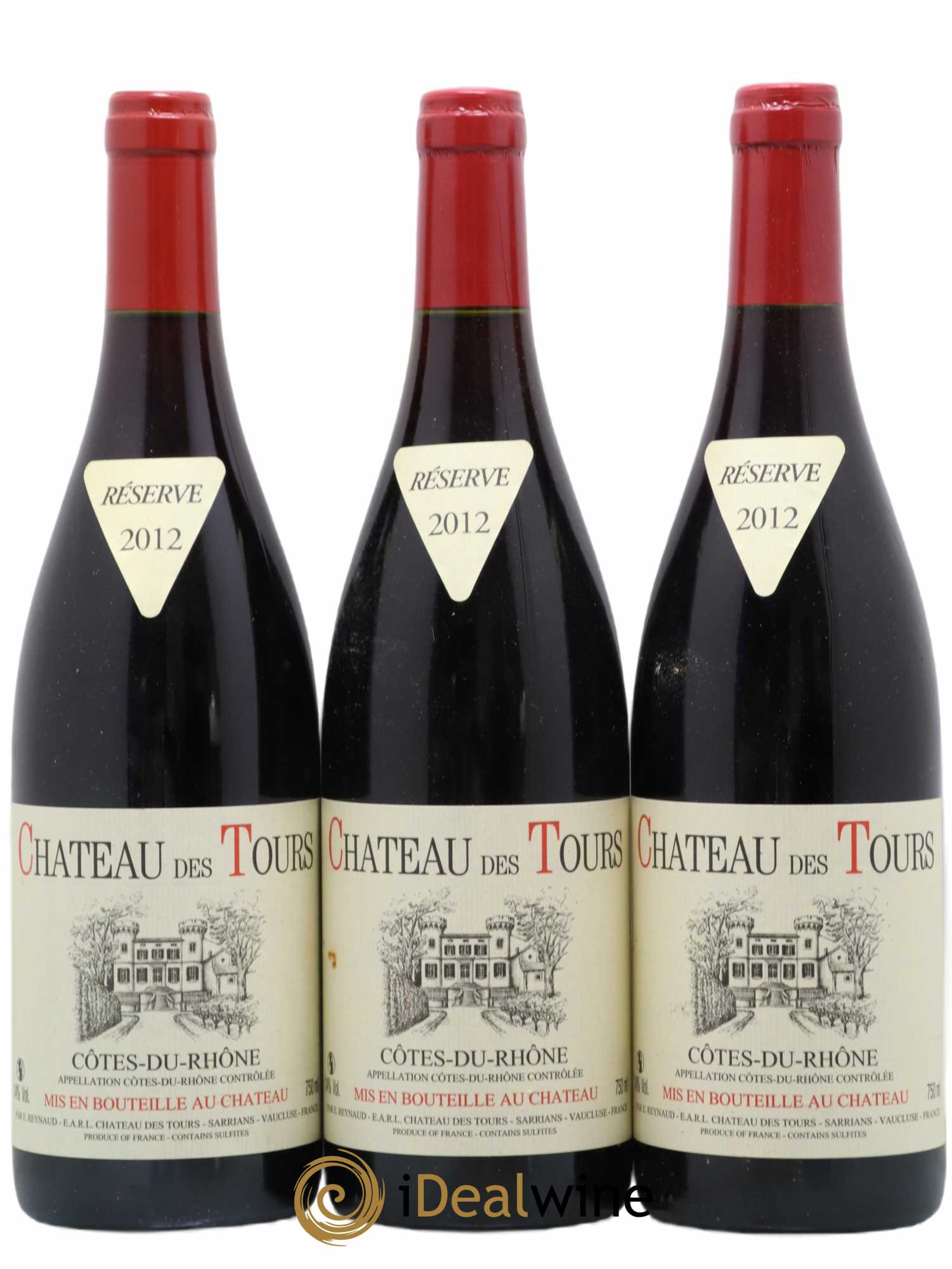 Côtes-du-Rhône Château des Tours Emmanuel Reynaud 2012 - Lot de 3 bouteilles - 0