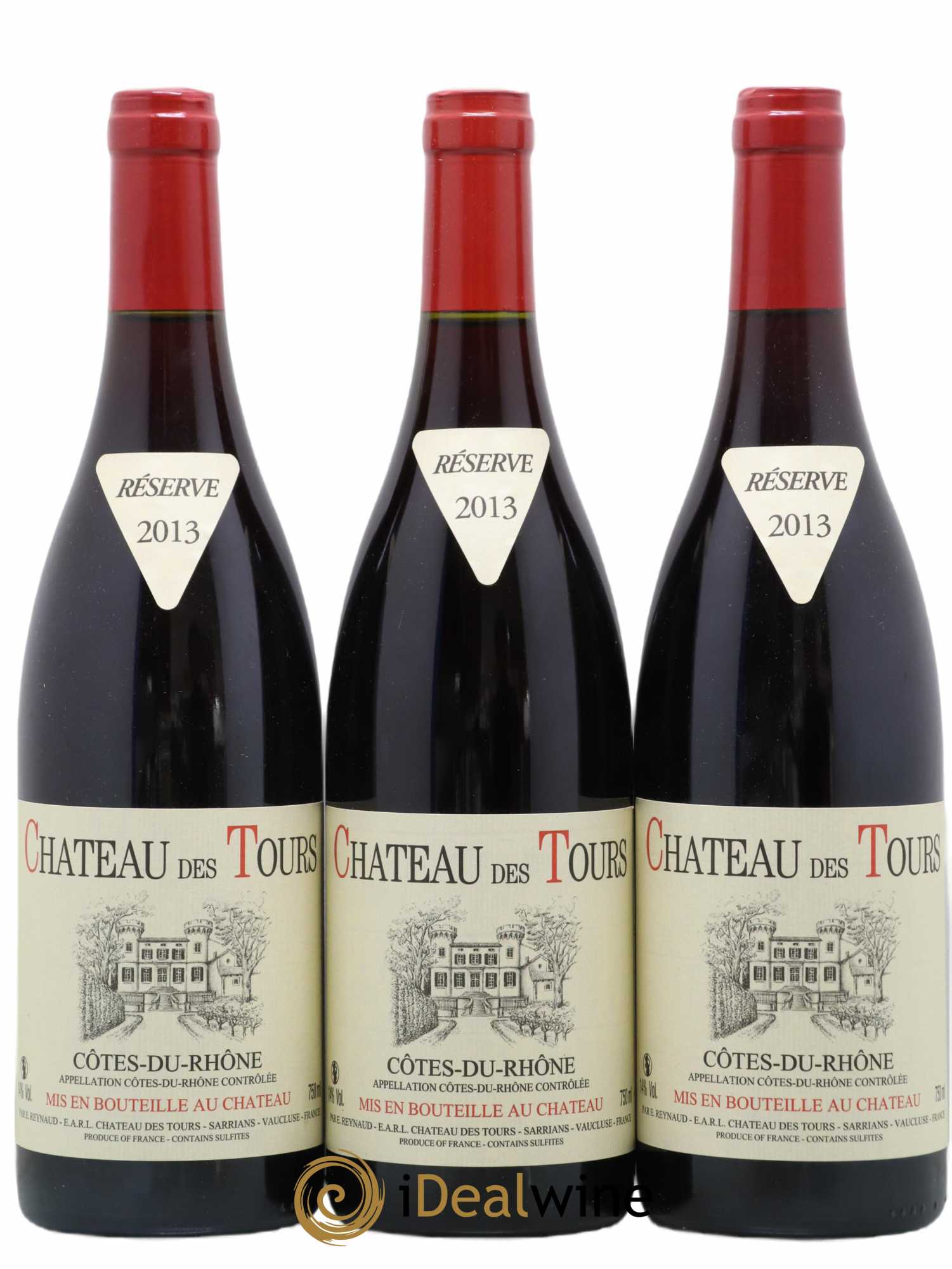Côtes-du-Rhône Château des Tours Emmanuel Reynaud 2013 - Lot de 3 bouteilles - 0