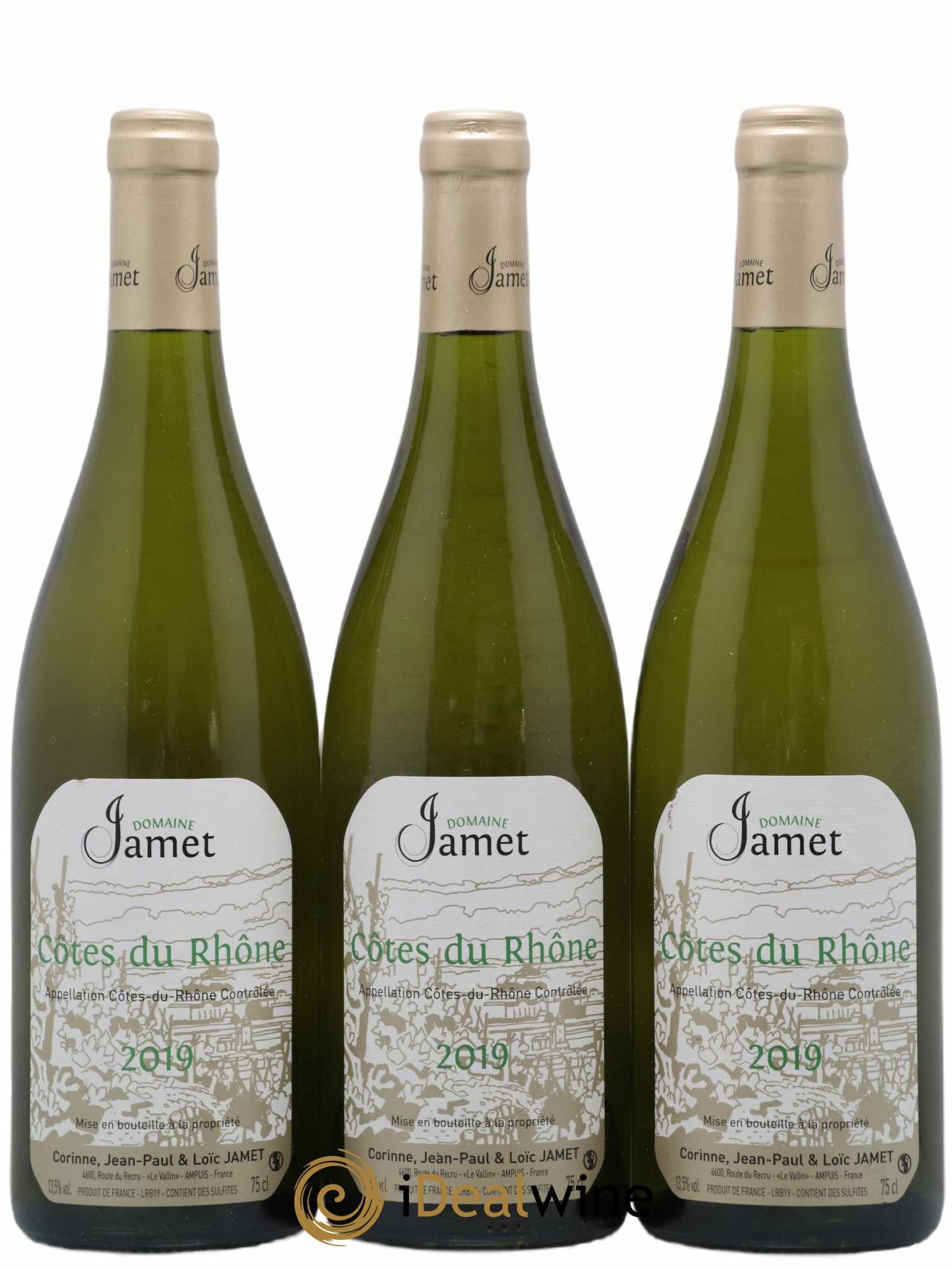 Côtes-du-Rhône Jamet (Domaine) 2019 - Lot de 3 bouteilles - 0