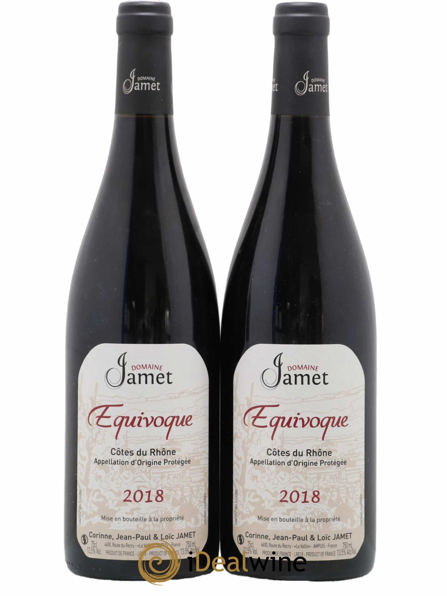 Côtes-du-Rhône Equivoque Jamet (Domaine) 2018 - Lot de 2 bouteilles - 0