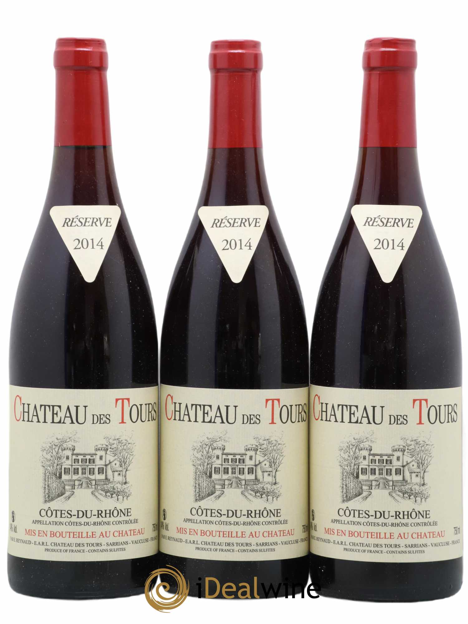 Côtes-du-Rhône Château des Tours Emmanuel Reynaud 2014 - Lot de 3 bouteilles - 0
