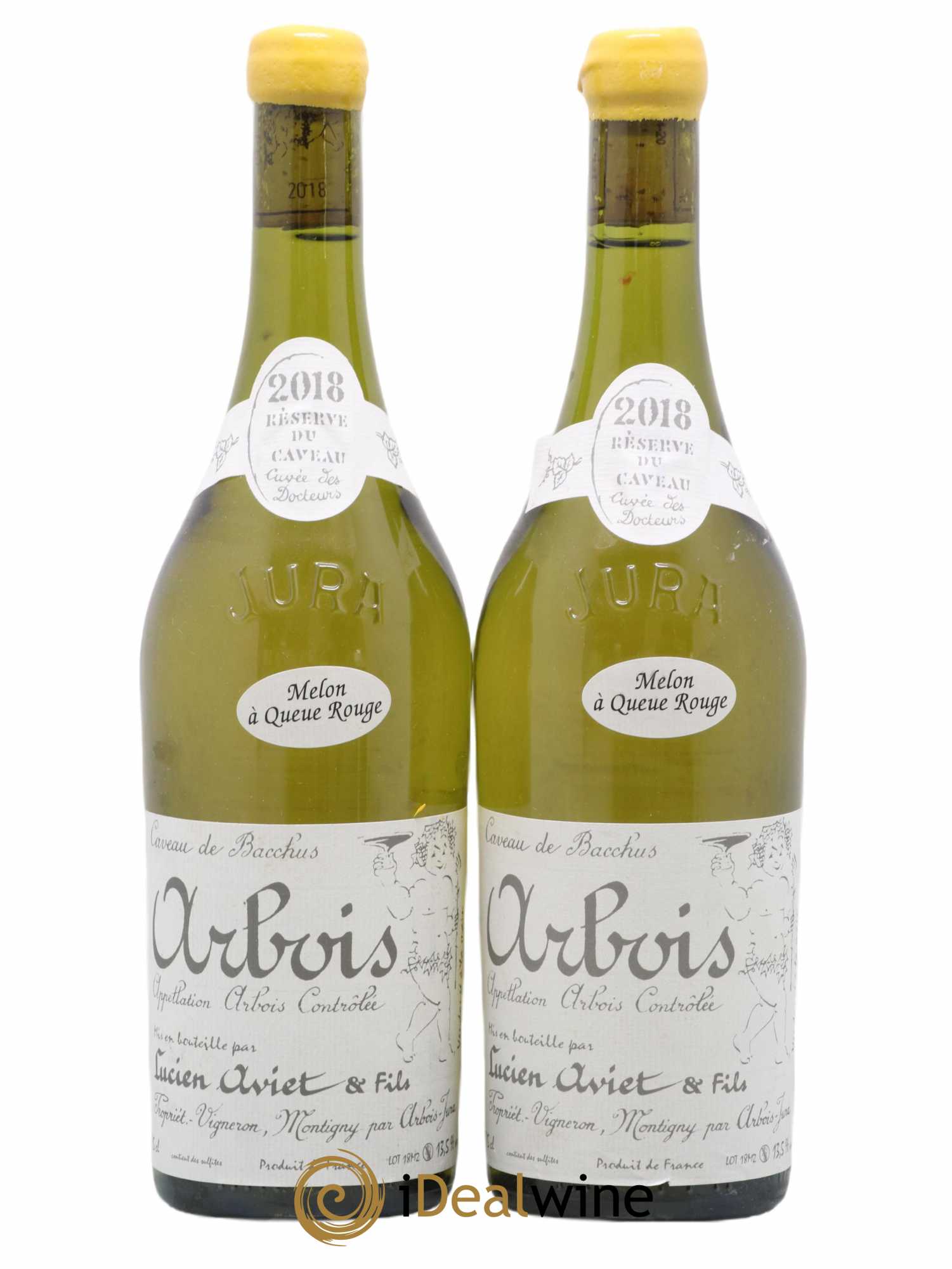 Arbois Melon à Queue Rouge Cuvée des Docteurs Lucien Aviet (Domaine) Réserve du Caveau 2018 - Lot de 2 bouteilles - 0