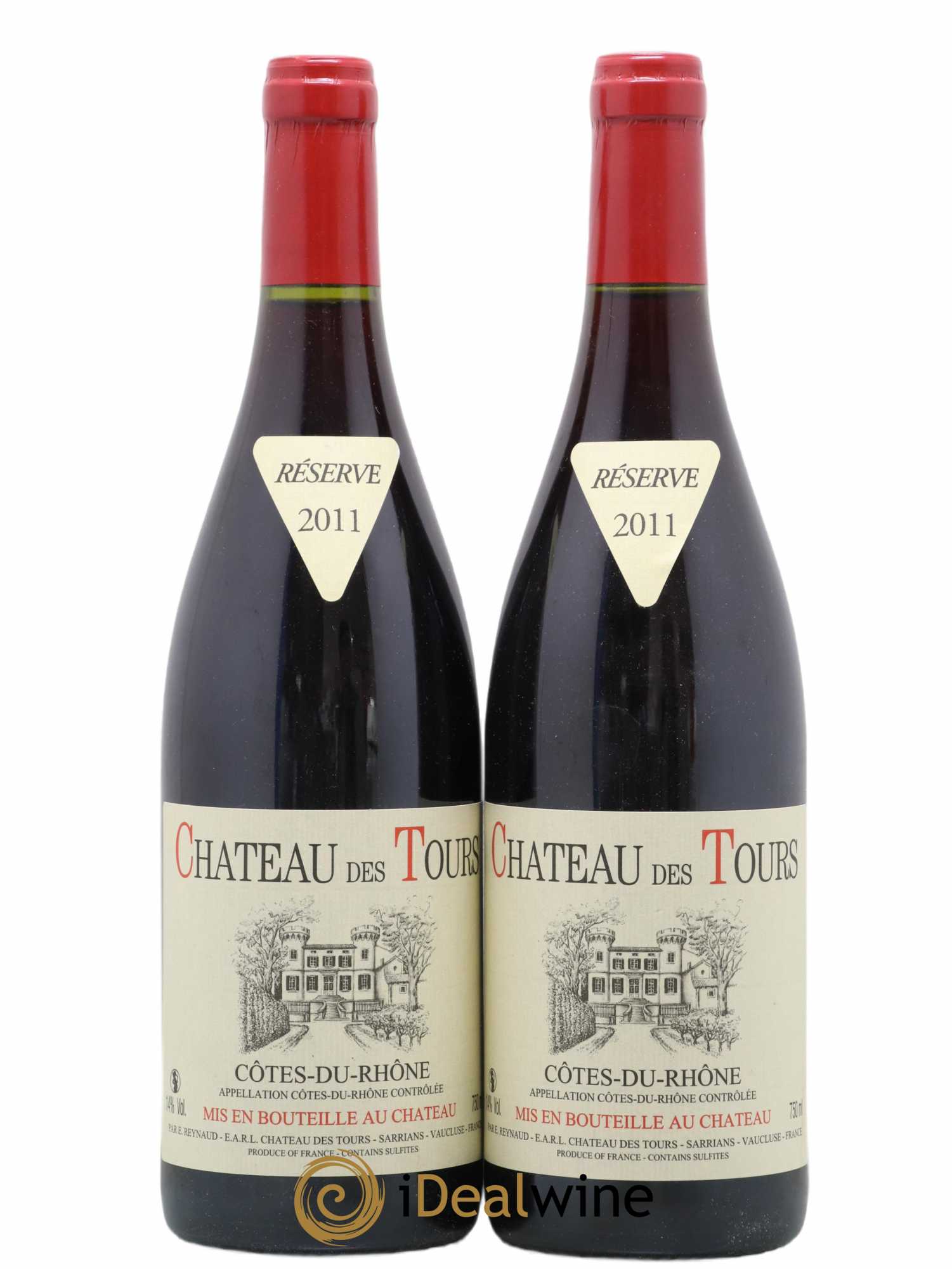 Côtes-du-Rhône Château des Tours Emmanuel Reynaud 2011 - Lot de 2 bouteilles - 0