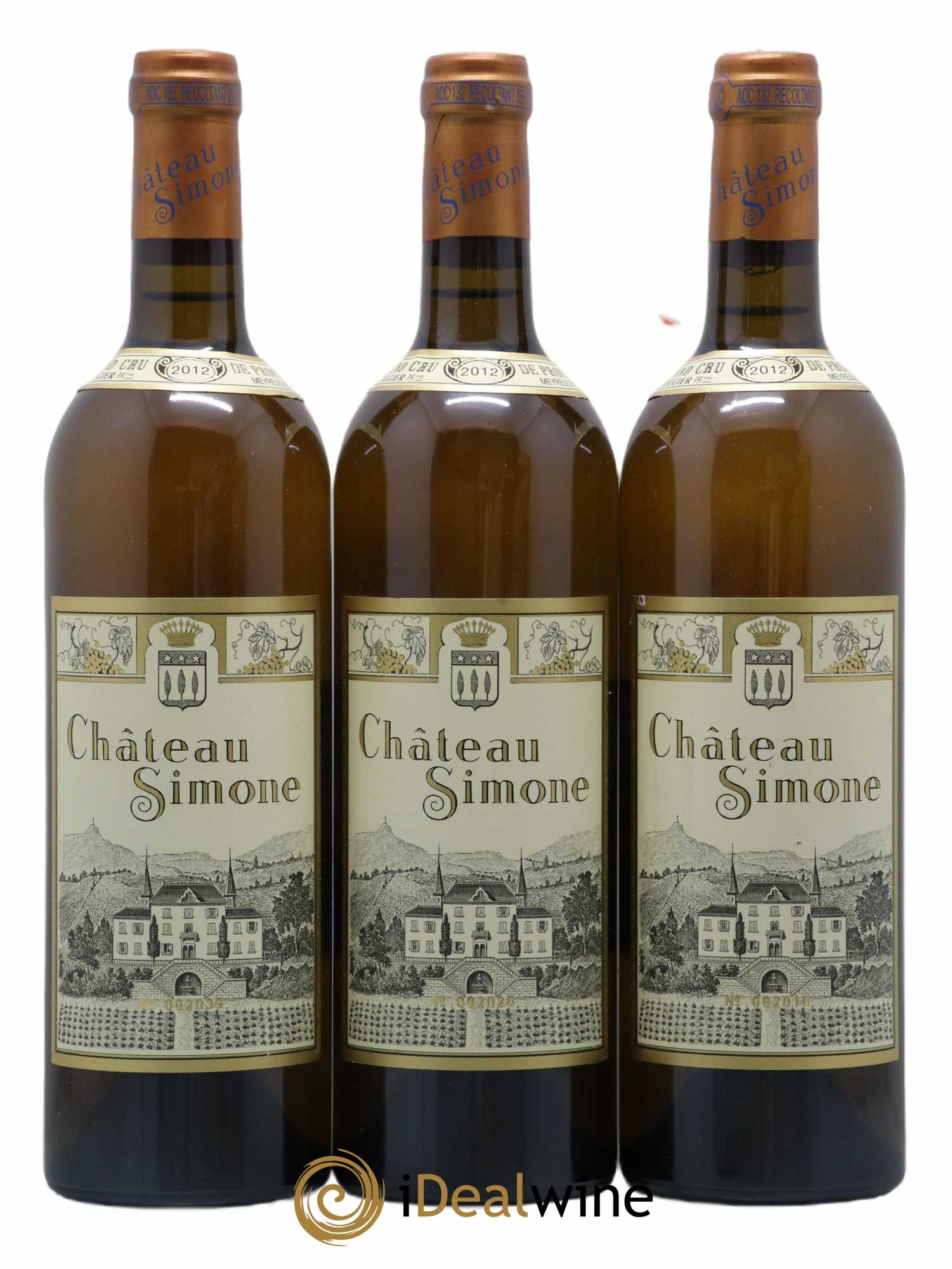 Palette Château Simone Famille Rougier 2012 - Posten von 3 Flaschen - 0