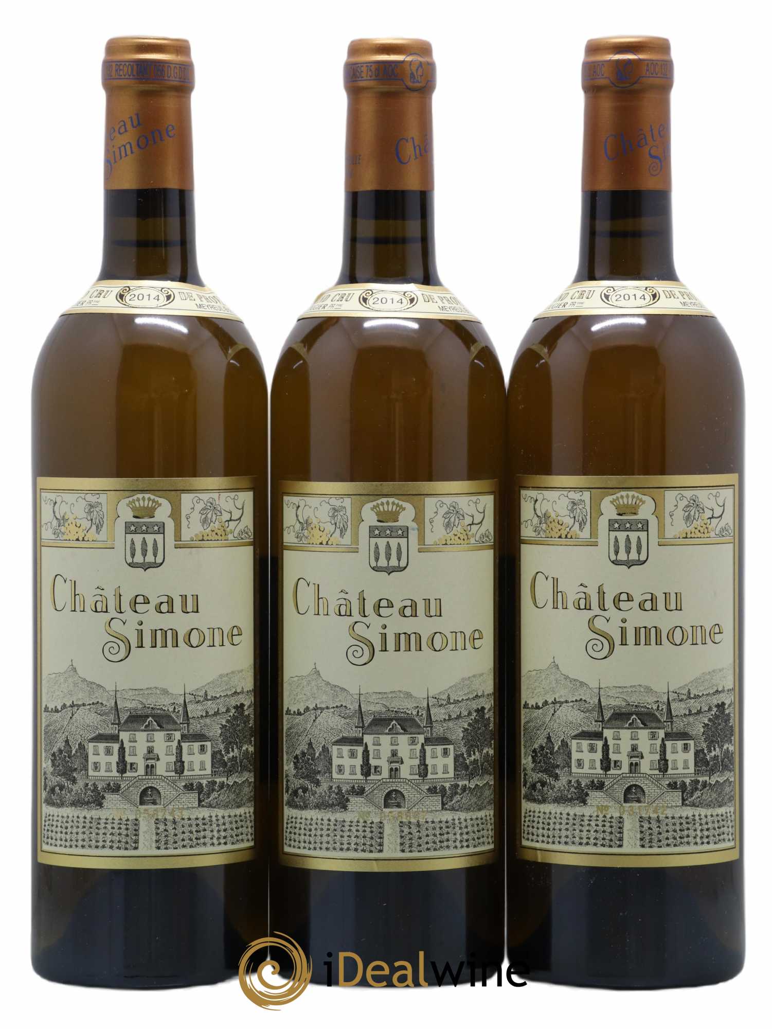 Palette Château Simone Famille Rougier 2014 - Posten von 3 Flaschen - 0
