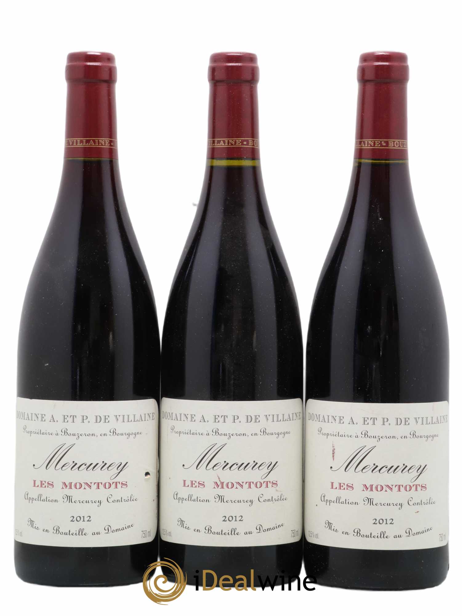 Mercurey Les Montots Domaine de Villaine 2012 - Lot de 3 bouteilles - 0