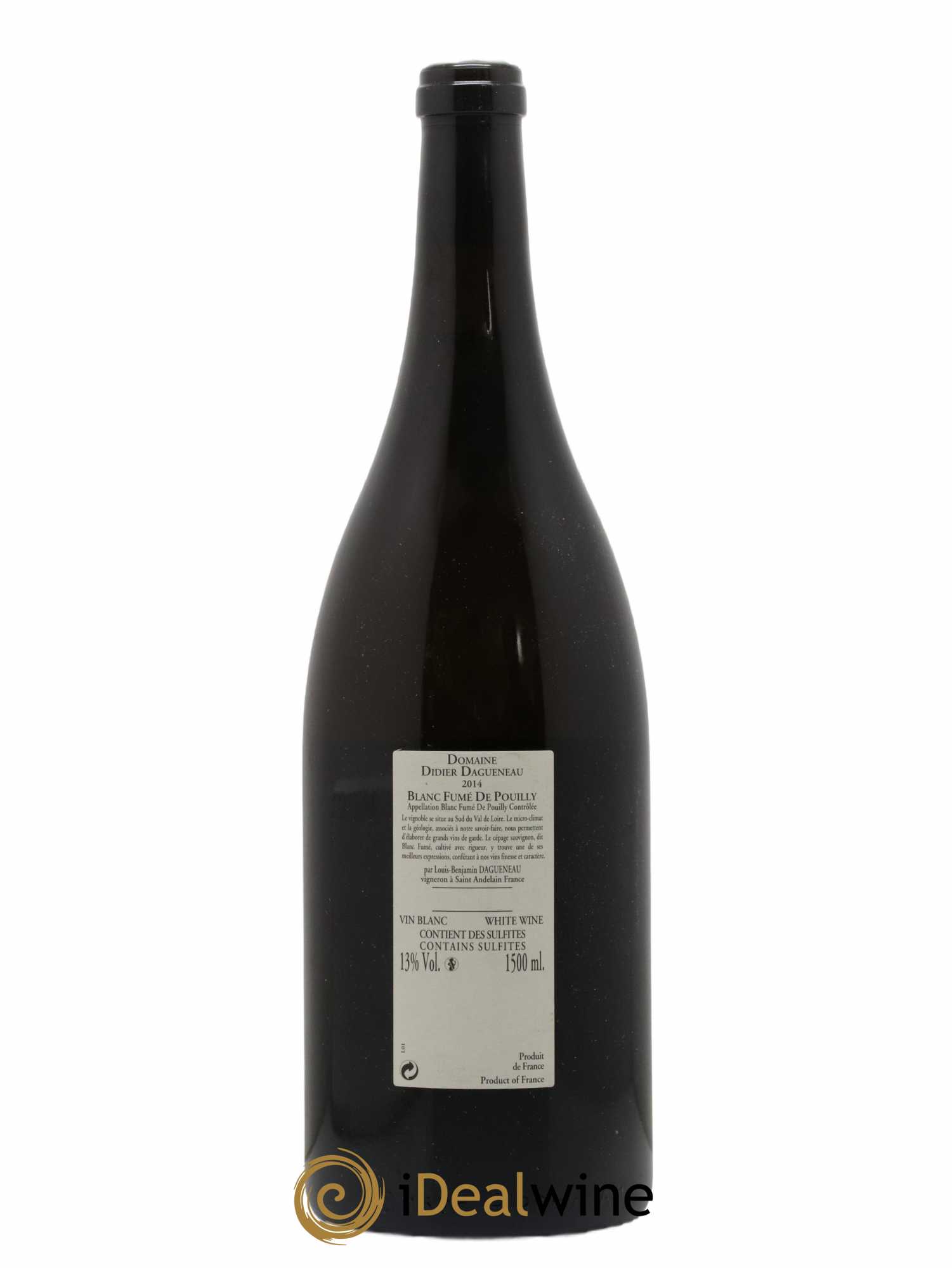 Vin de France (anciennement Pouilly-Fumé) Buisson Renard Dagueneau (Domaine Didier - Louis-Benjamin) 2014 - Lot de 1 magnum - 1