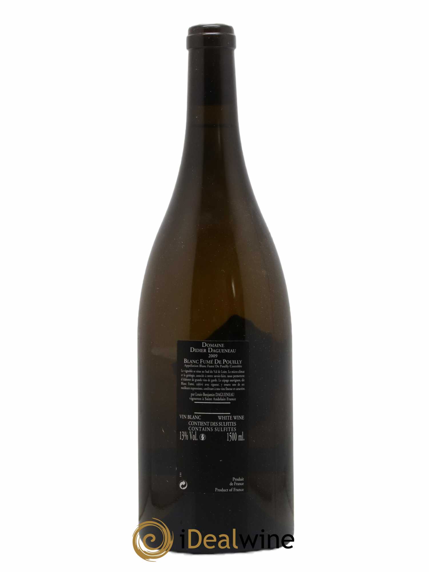 Vin de France (anciennement Pouilly-Fumé) Silex Dagueneau (Domaine Didier - Louis-Benjamin) 2009 - Lot de 1 magnum - 1