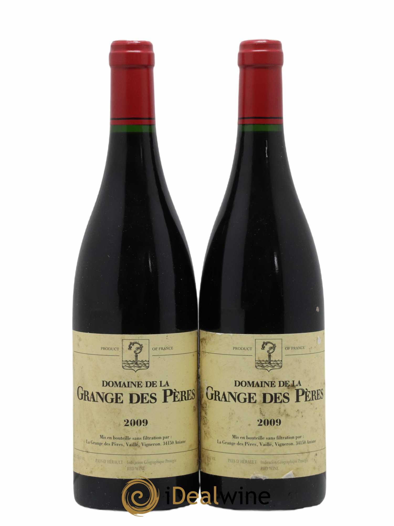 Pays d'Hérault Grange des Pères Laurent Vaillé 2009 - Lot of 2 bottles - 0