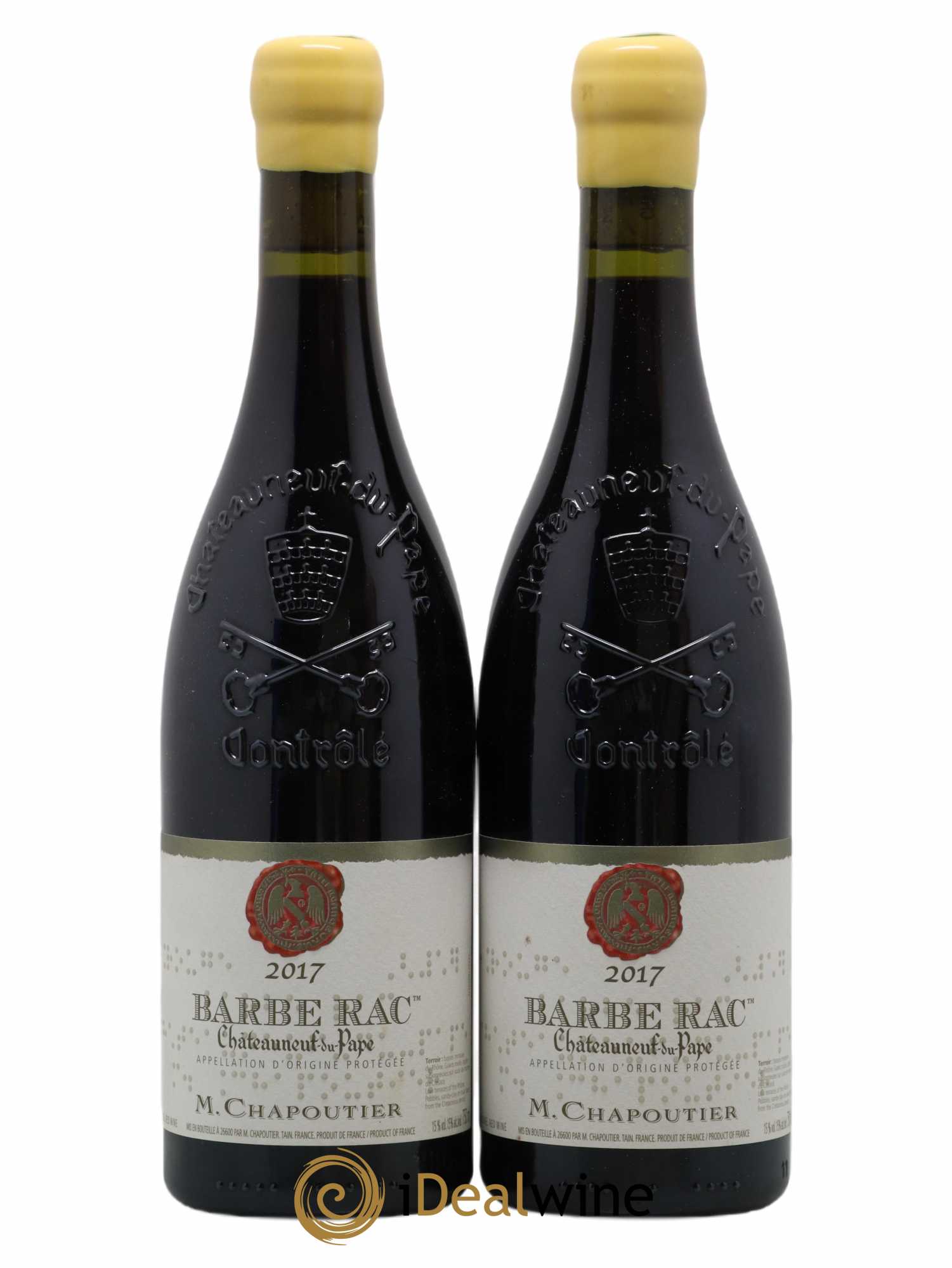 Châteauneuf-du-Pape Barbe Rac Chapoutier 2017 - Lot of 2 bottles - 0