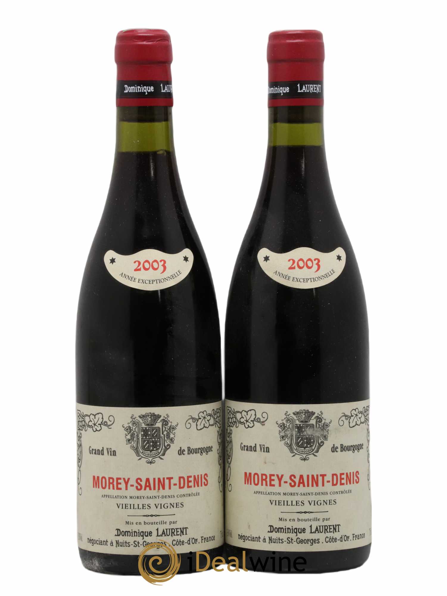 Morey Saint-Denis Vieilles Vignes Dominique Laurent 2003 - Lot de 2 bouteilles - 0