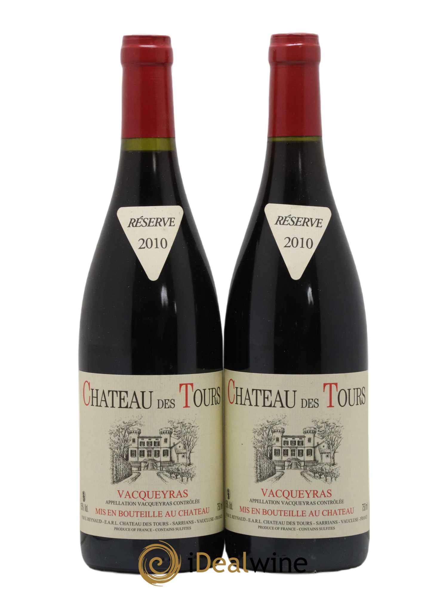 Vacqueyras Château des Tours Emmanuel Reynaud 2010 - Lot de 2 bouteilles - 0