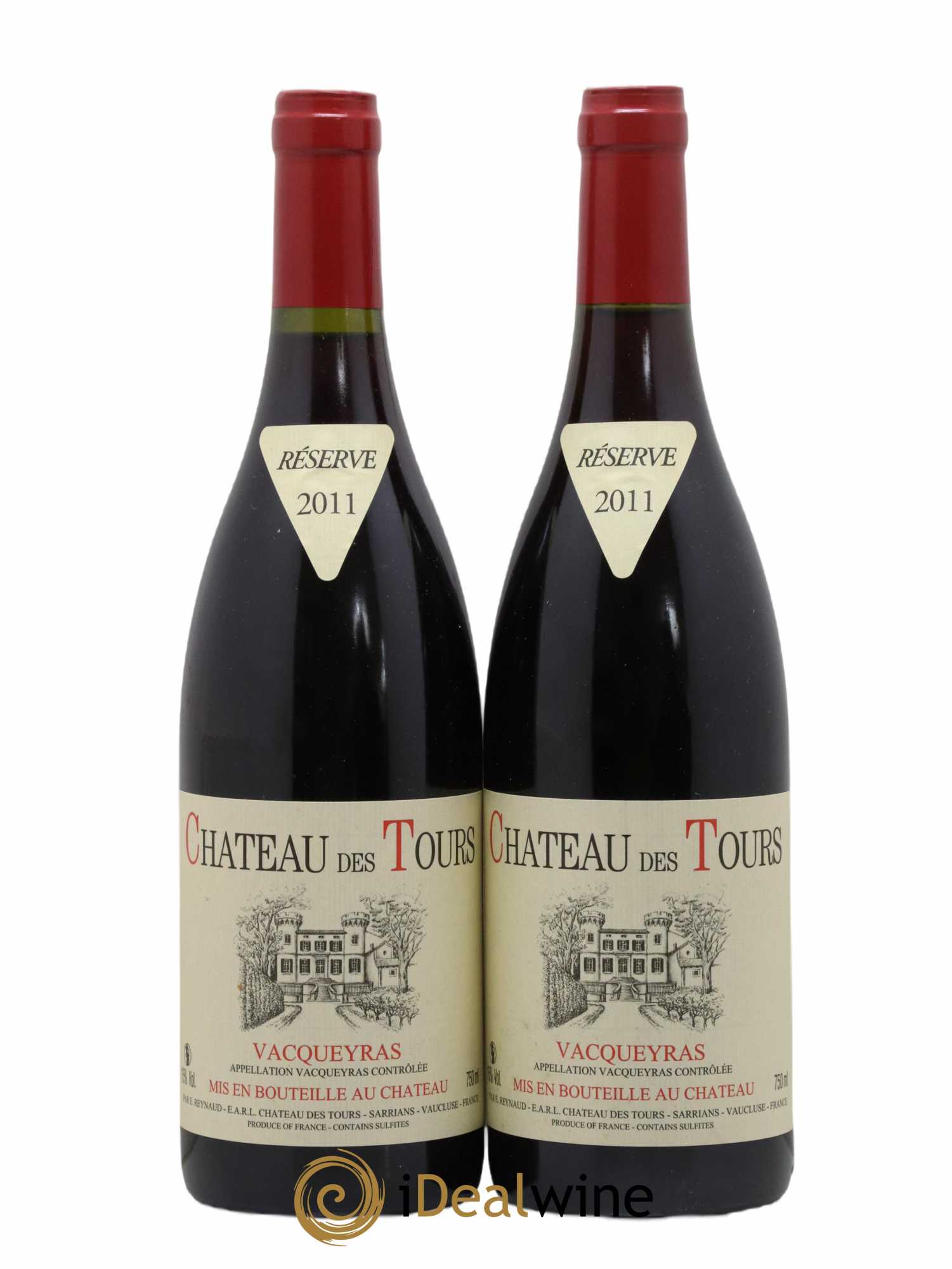 Vacqueyras Château des Tours Emmanuel Reynaud 2011 - Lot de 2 bouteilles - 0