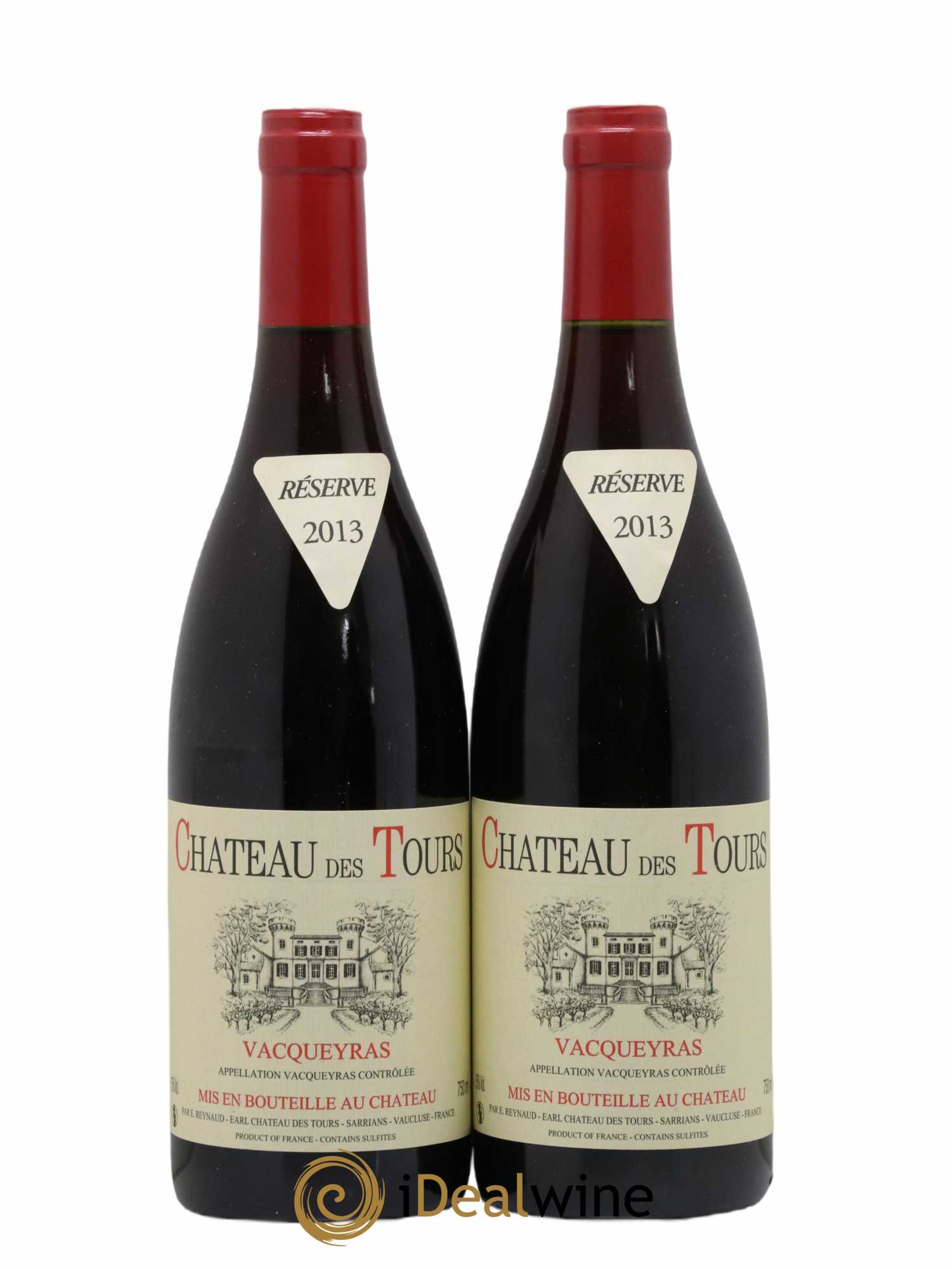 Vacqueyras Château des Tours Emmanuel Reynaud 2013 - Lot de 2 bouteilles - 0