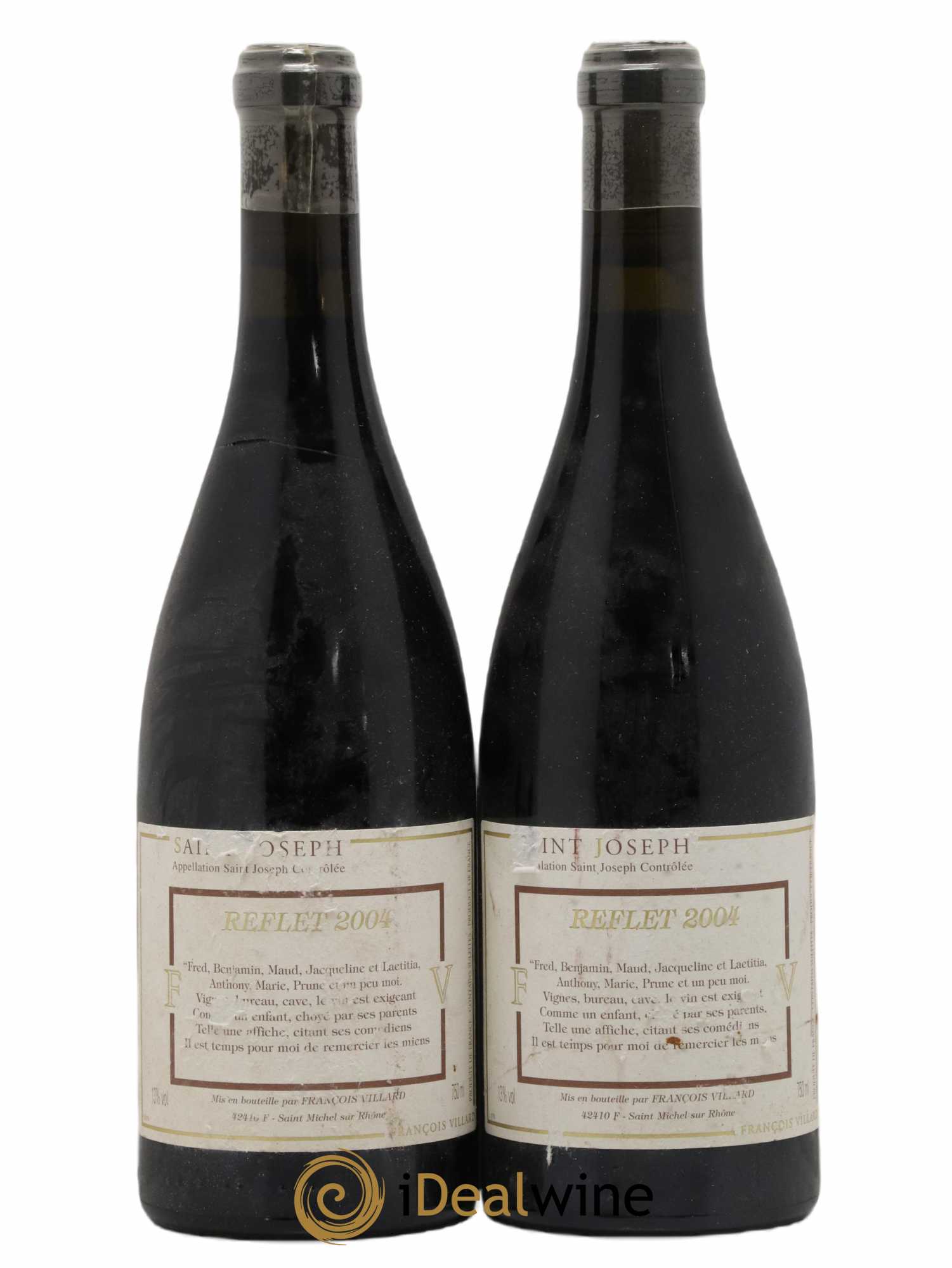 Saint-Joseph Reflet François Villard 2004 - Lot de 2 bouteilles - 0