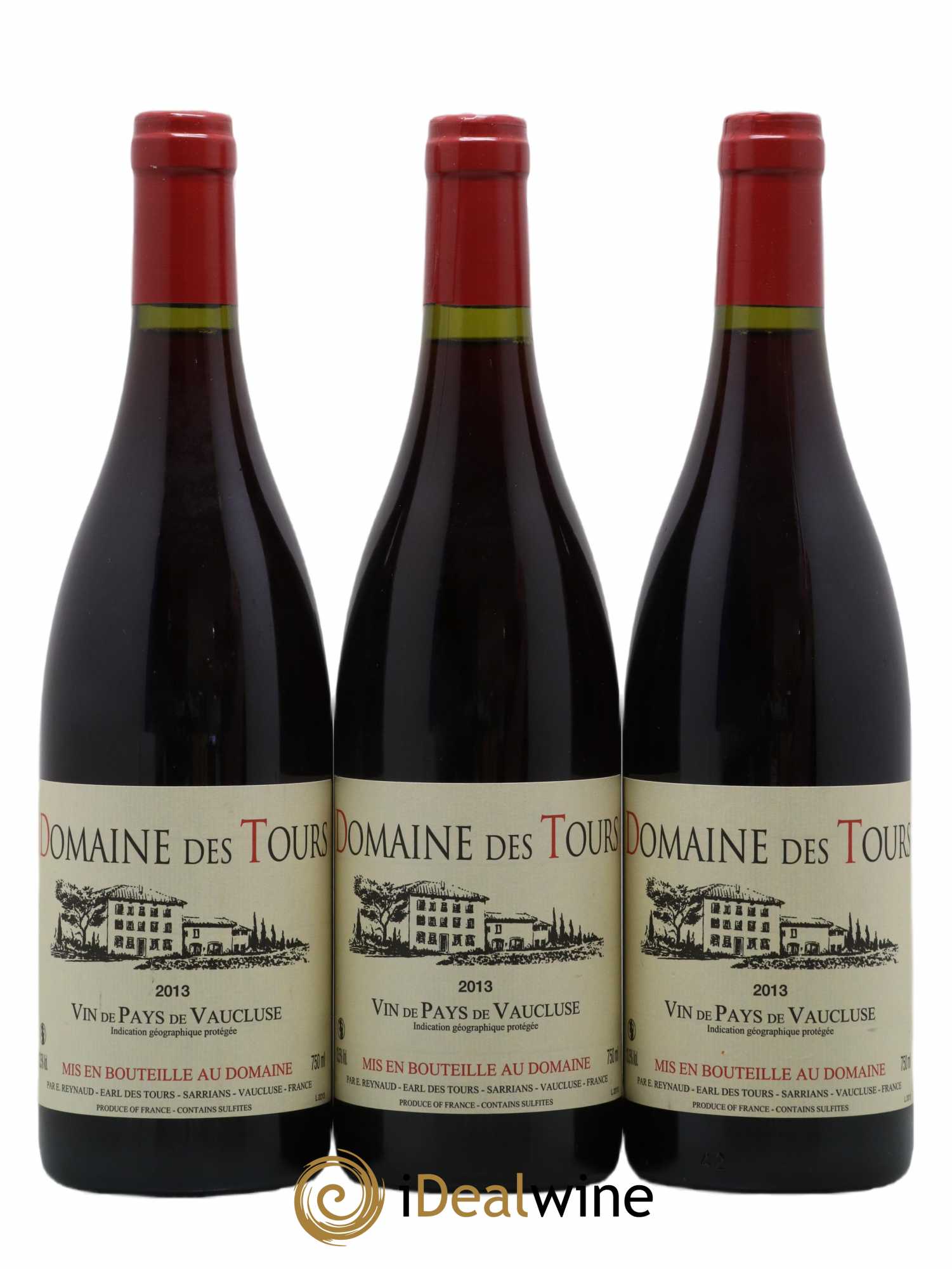 Vaucluse (Vin de Pays de Vaucluse) Domaine des Tours Emmanuel Reynaud 2013 - Lot de 3 bouteilles - 0