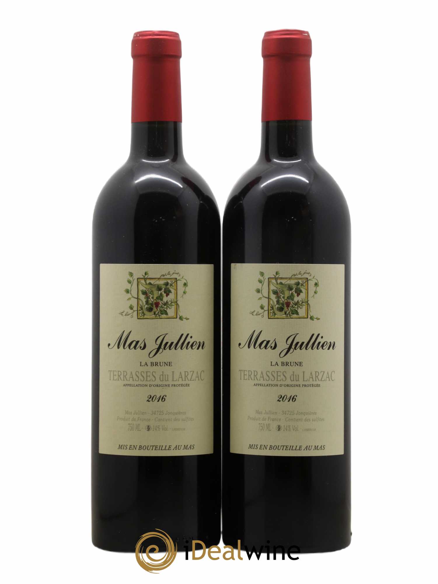Terrasses du Larzac Mas Jullien La Brune Olivier Jullien 2016 - Lot de 2 bouteilles - 0