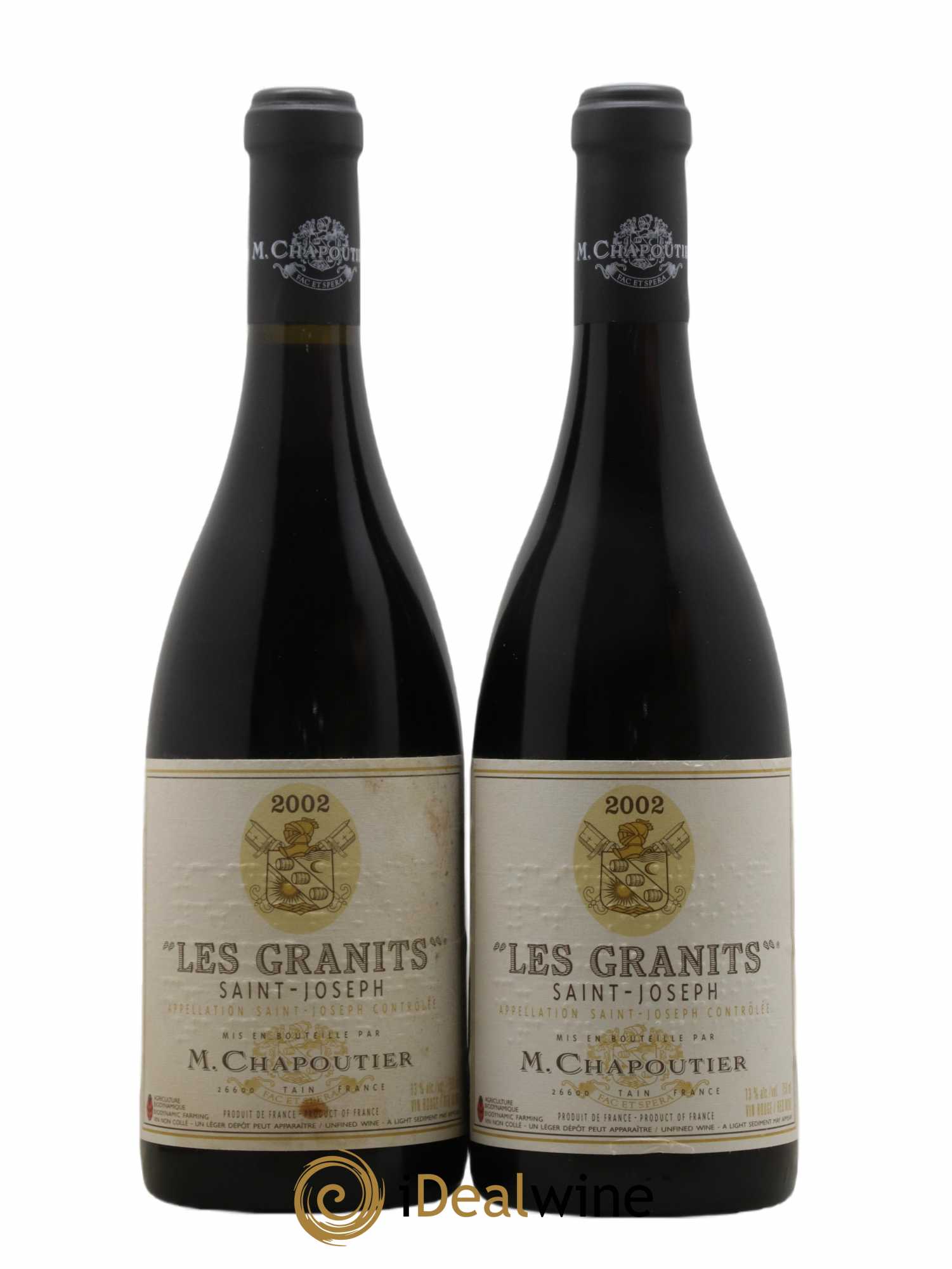 Saint-Joseph Les Granits Chapoutier 2002 - Lot of 2 bottles - 0
