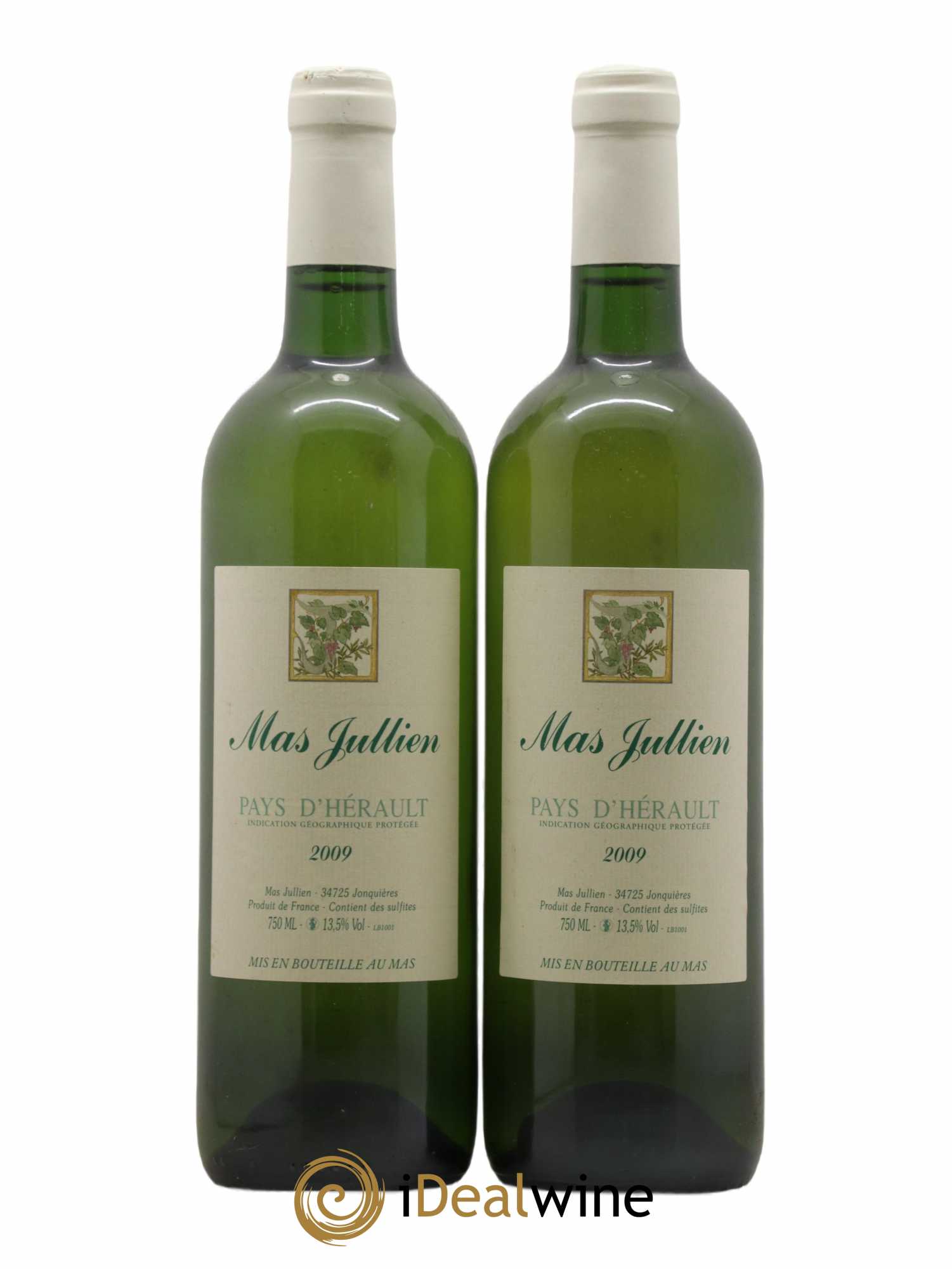 Pays d'Hérault Mas Jullien Olivier Jullien 2009 - Lot de 2 bouteilles - 0