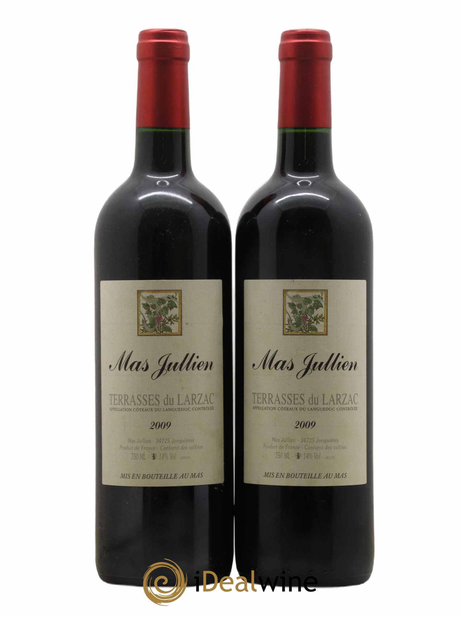 Terrasses du Larzac Mas Jullien Olivier Jullien 2009 - Lot de 2 bouteilles - 0