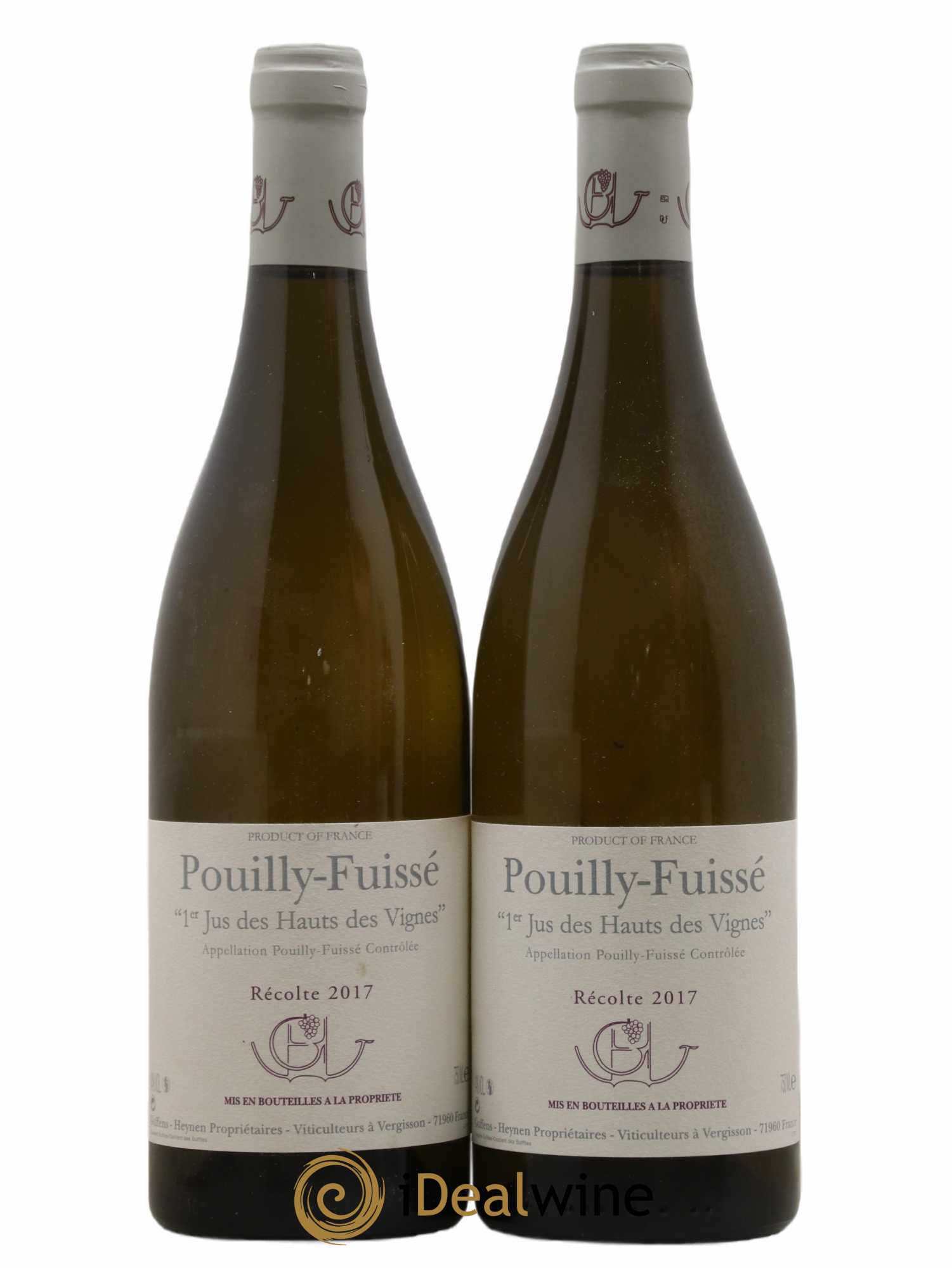 Pouilly-Fuissé 1er Jus des Hauts des Vignes Guffens-Heynen 2017 - Lot de 2 bouteilles - 0