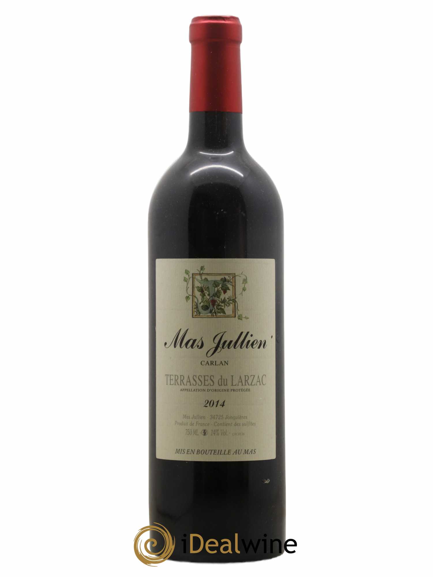 Terrasses du Larzac Mas Jullien Carlan Olivier Jullien 2014 - Lot de 1 bouteille - 0