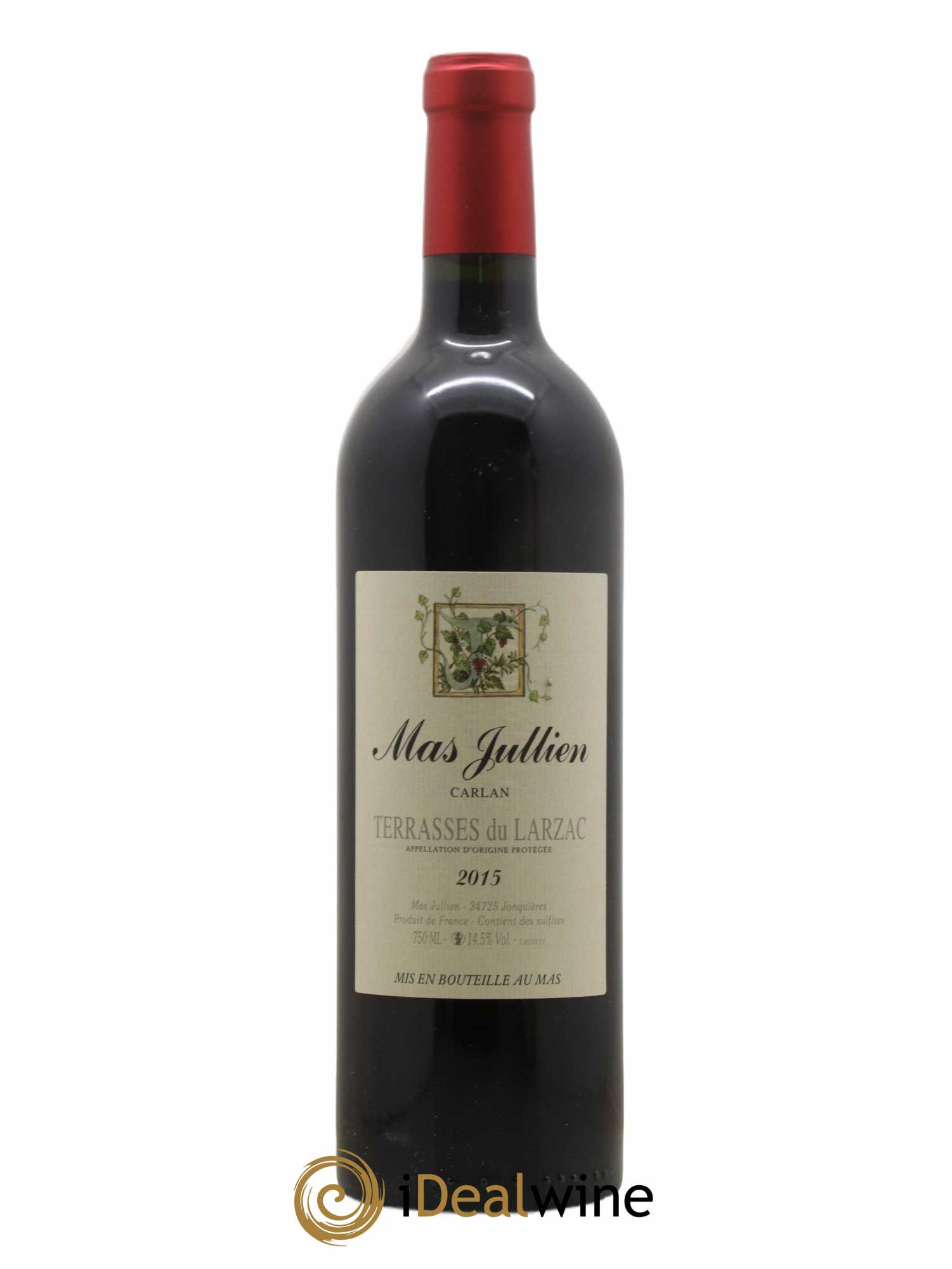Terrasses du Larzac Mas Jullien Carlan Olivier Jullien 2015 - Lot de 1 bouteille - 0
