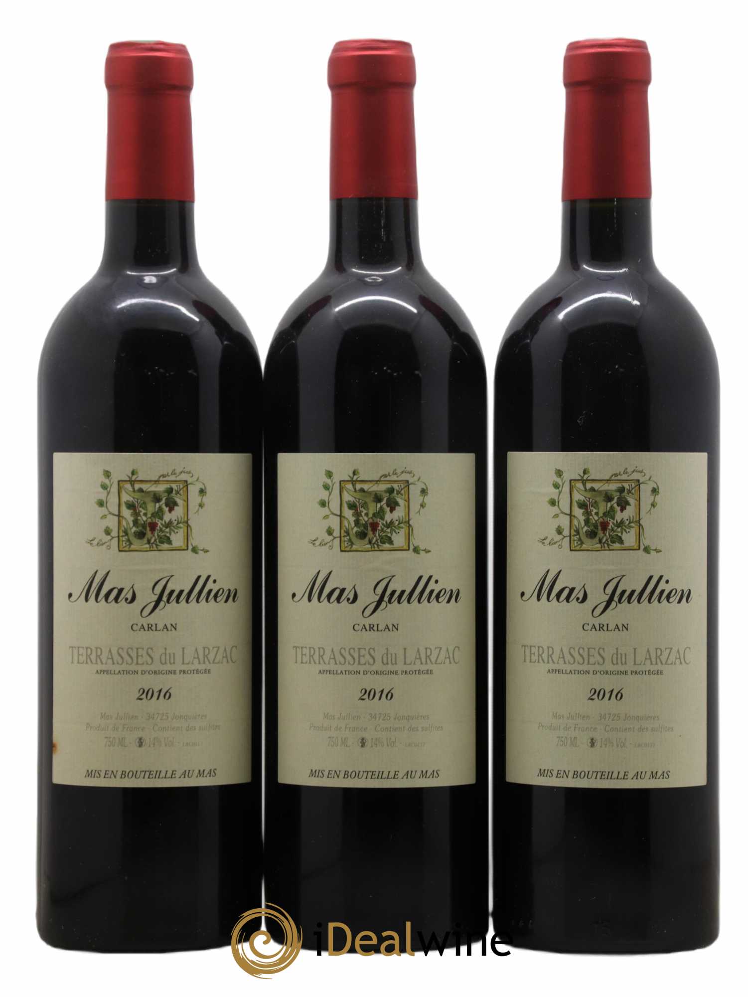 Coteaux du Languedoc - Terrasses du Larzac Mas Jullien Carlan Olivier Jullien 2016 - Lot de 3 bouteilles - 0