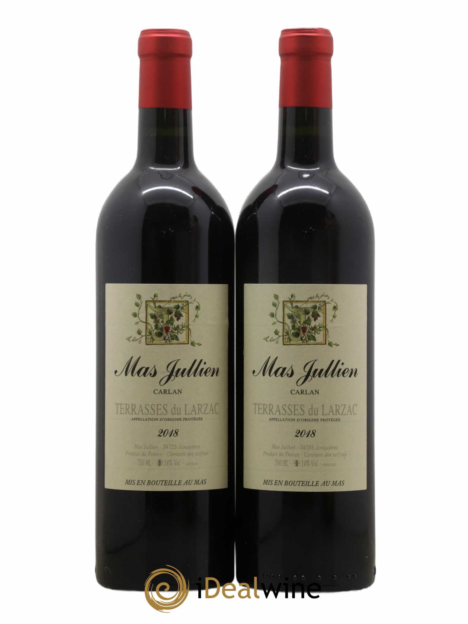 Terrasses du Larzac Mas Jullien Carlan Olivier Jullien 2018 - Lotto di 2 bottiglie - 0