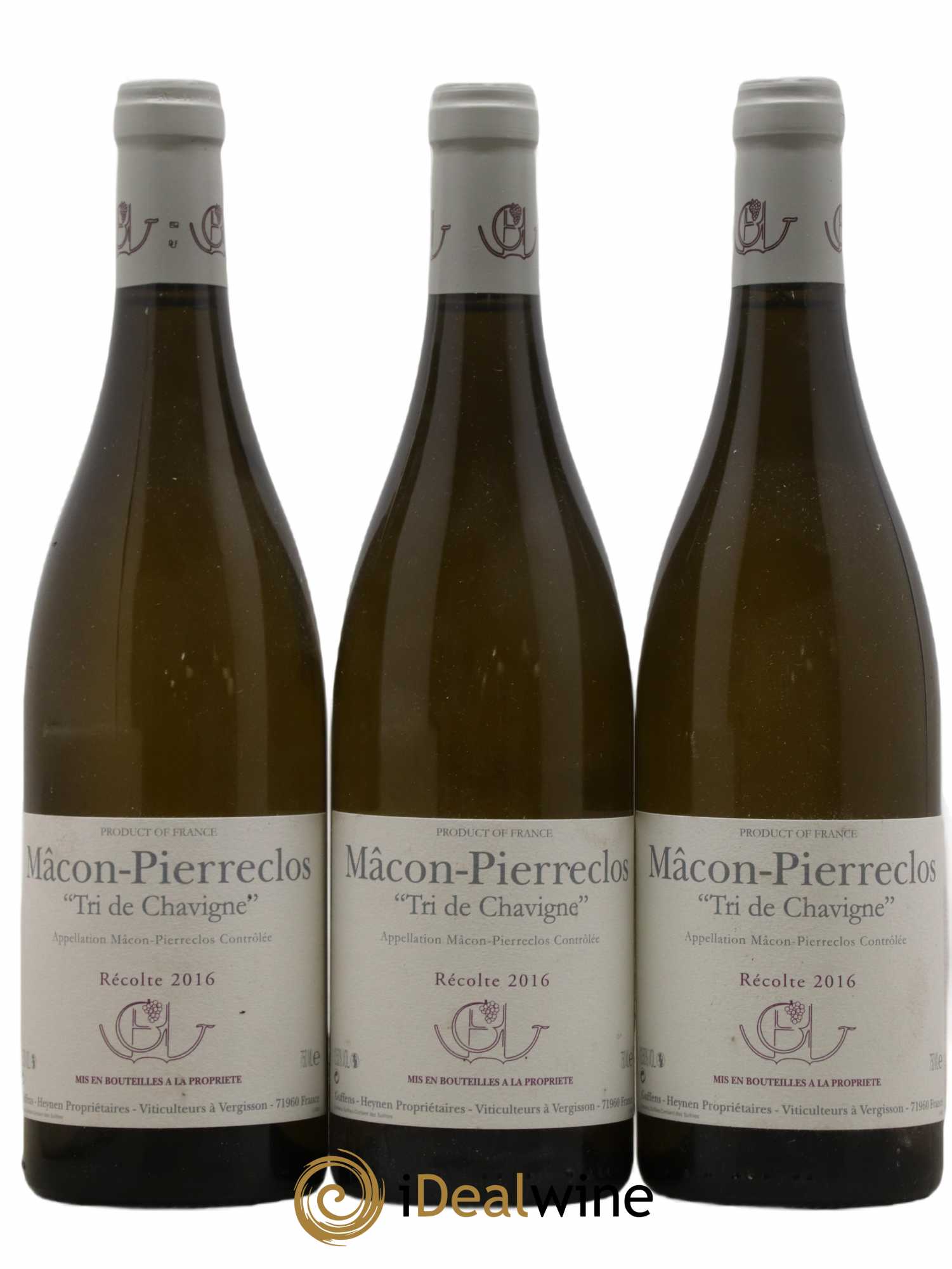 Mâcon-Pierreclos Tri de Chavigne Guffens-Heynen 2016 - Lot de 3 bouteilles - 0