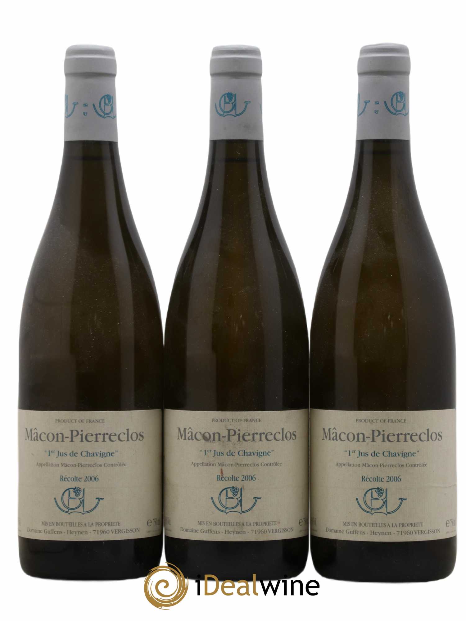 Mâcon Pierreclos 1er Jus de Chavigne Guffens-Heynen 2006 - Lot de 3 bouteilles - 0