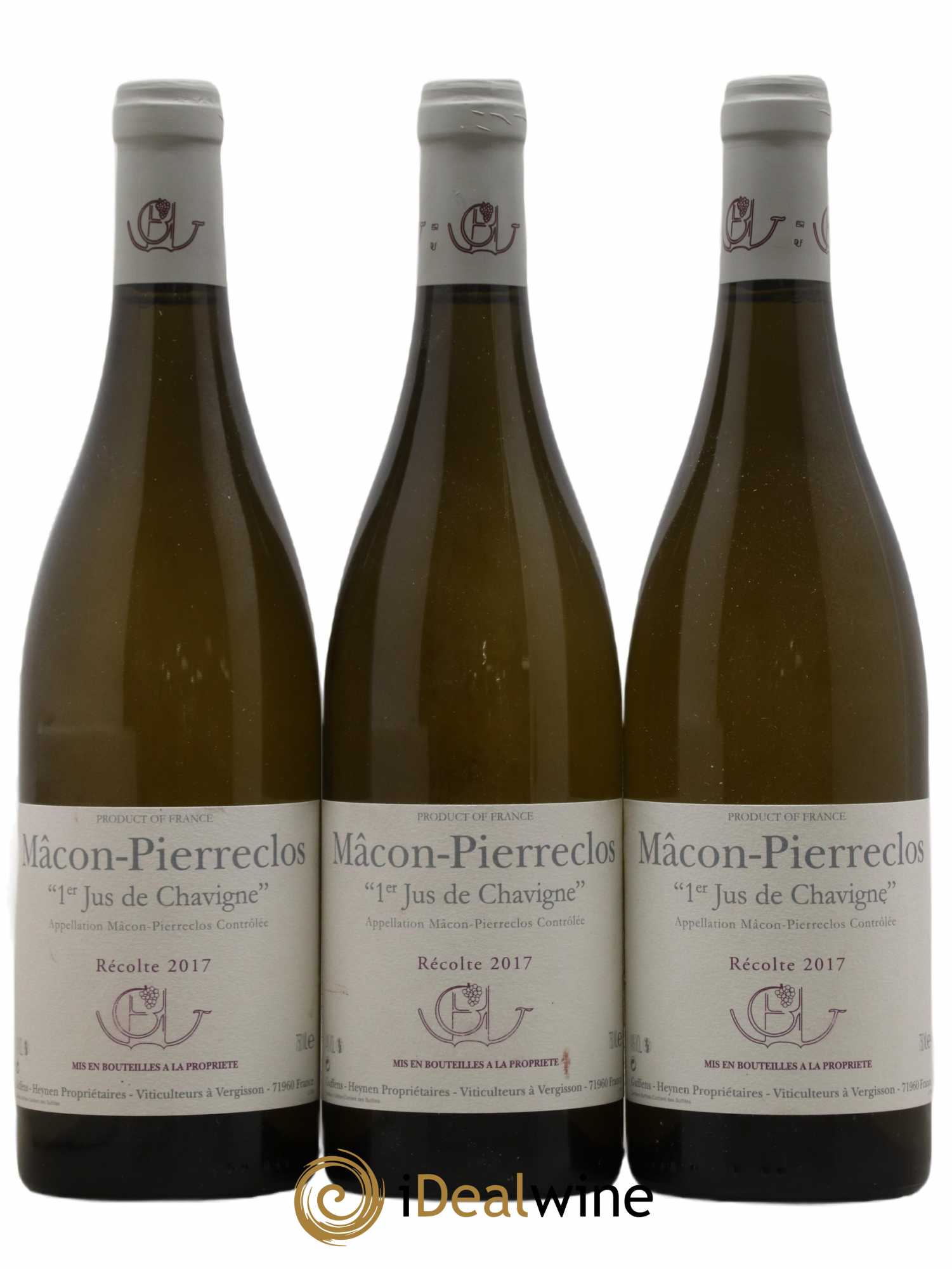 Mâcon Pierreclos 1er Jus de Chavigne Guffens-Heynen 2017 - Lot de 3 bouteilles - 0
