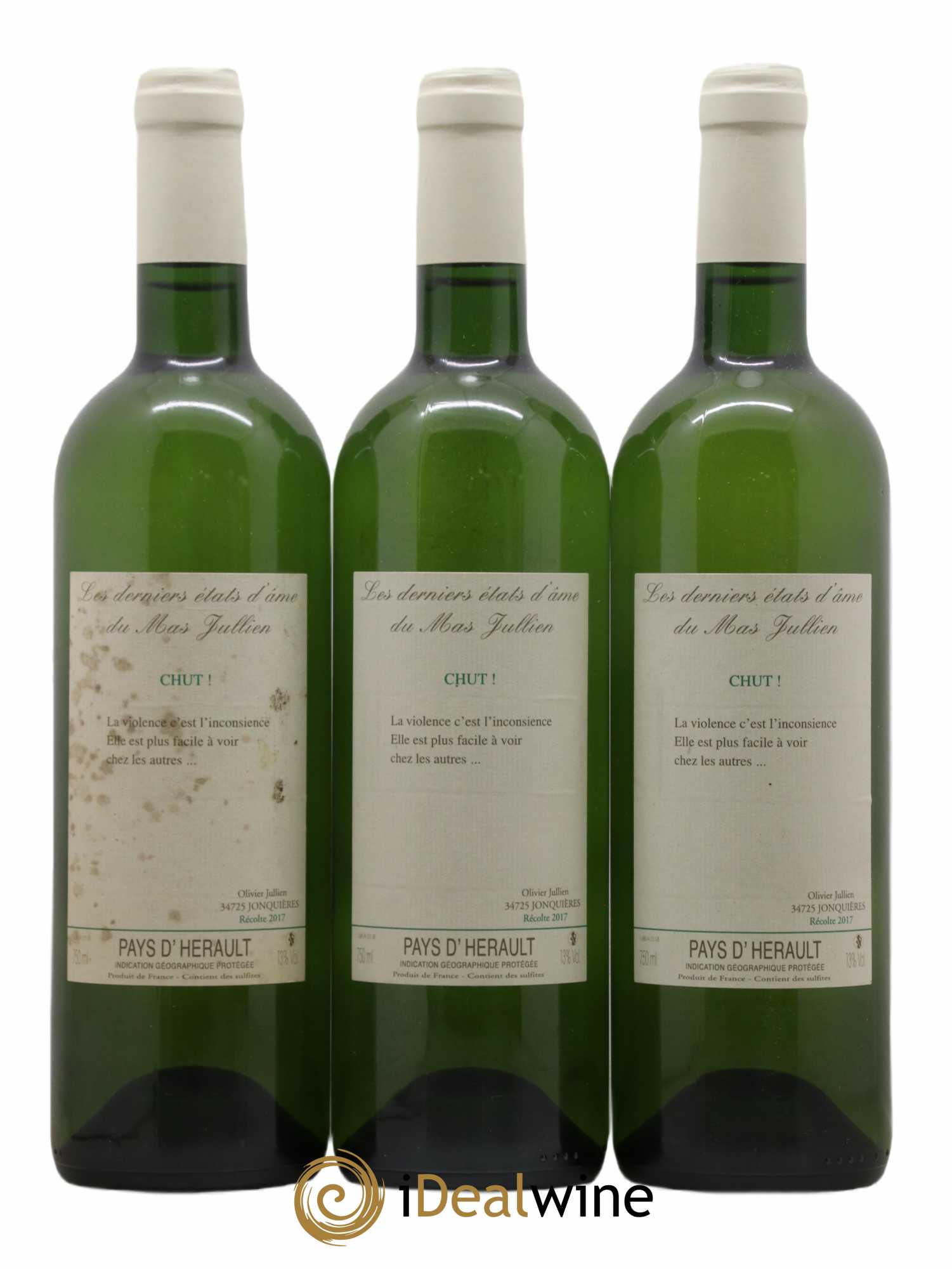 Pays d'Hérault Les Derniers Etats d'Ame Du Mas Jullien 2017 - Lot de 3 bouteilles - 0