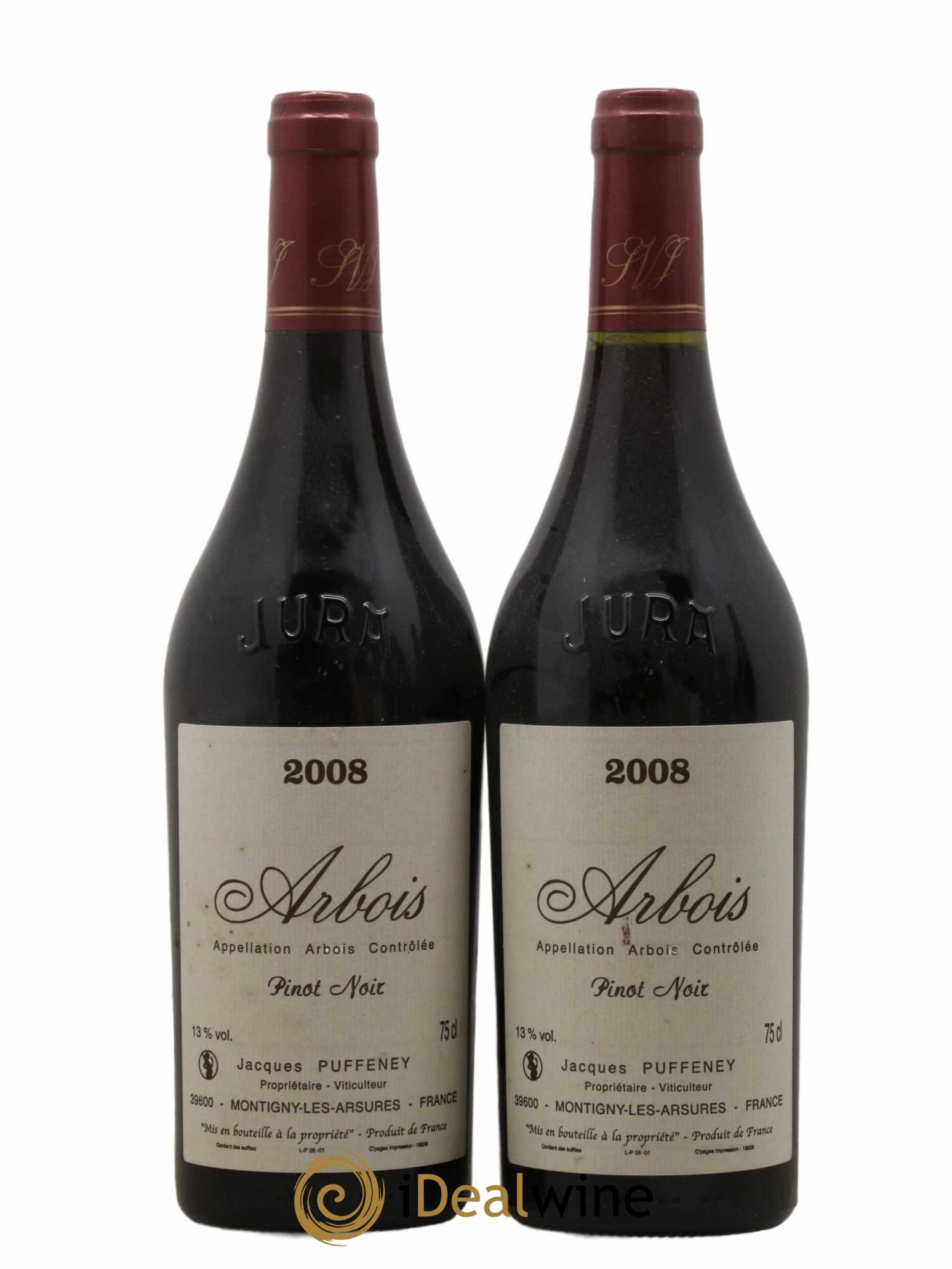 Arbois Pinot Noir Jacques Puffeney 2008 - Lot de 2 bouteilles - 0
