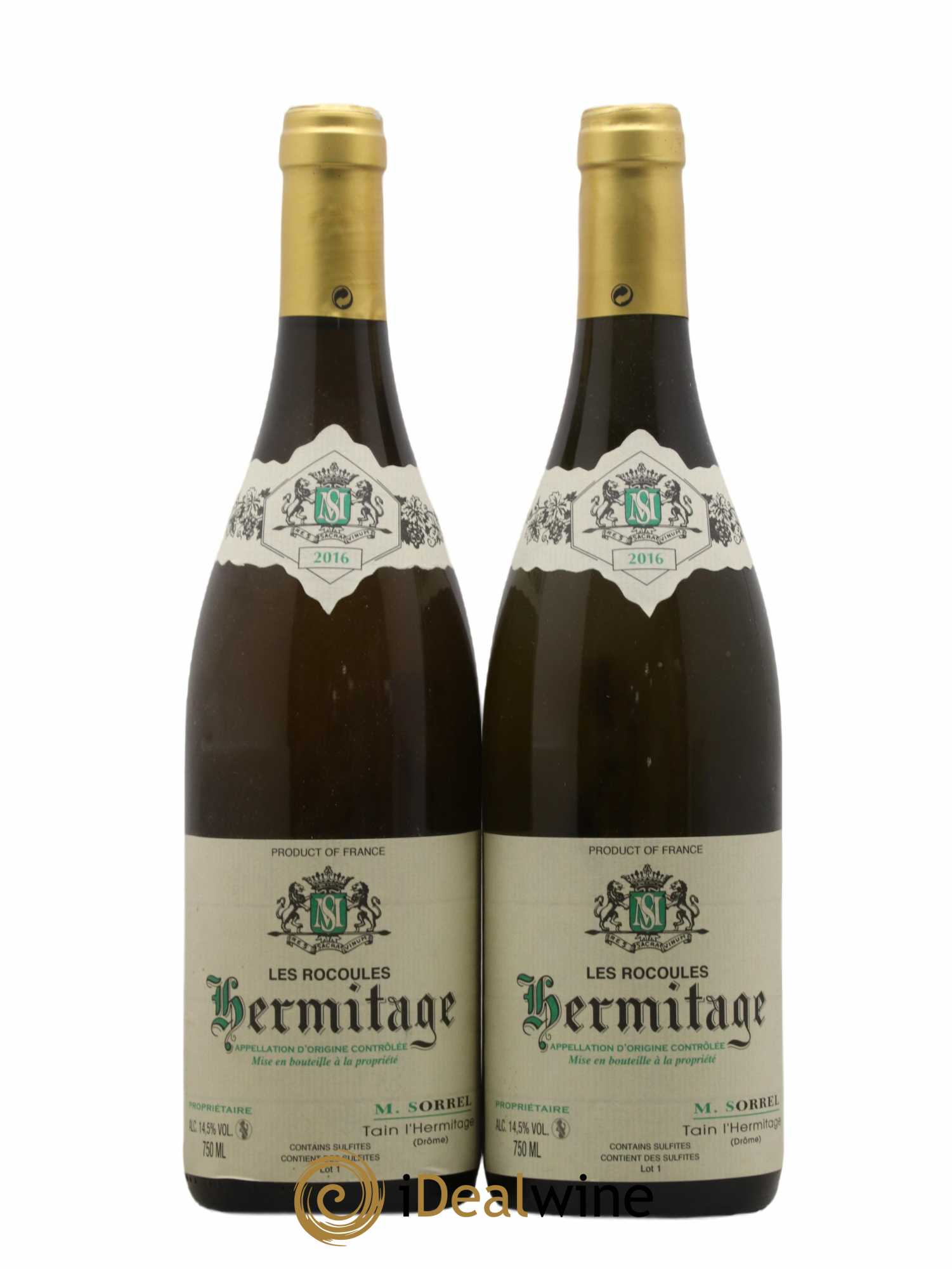 Hermitage Les Rocoules Marc Sorrel 2016 - Lot of 2 bottles - 0