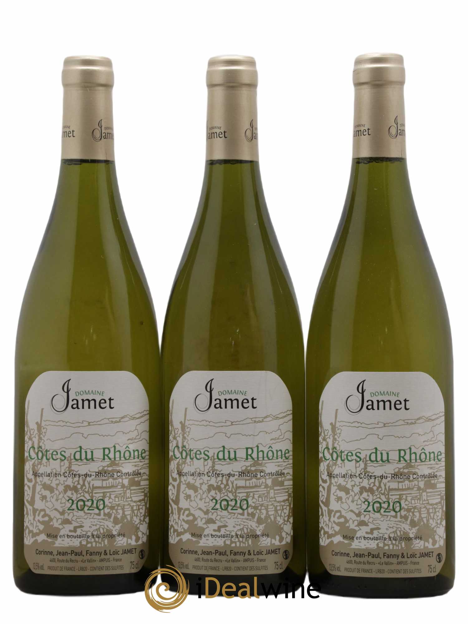 Côtes-du-Rhône Jamet (Domaine) 2020 - Lot de 3 bouteilles - 0