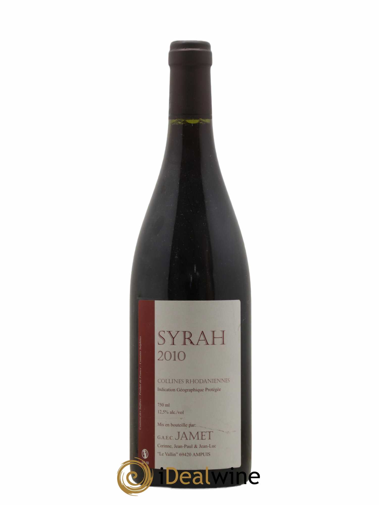 Collines Rhodaniennes Syrah Jamet (Domaine) 2010 - Lot de 1 bouteille - 0