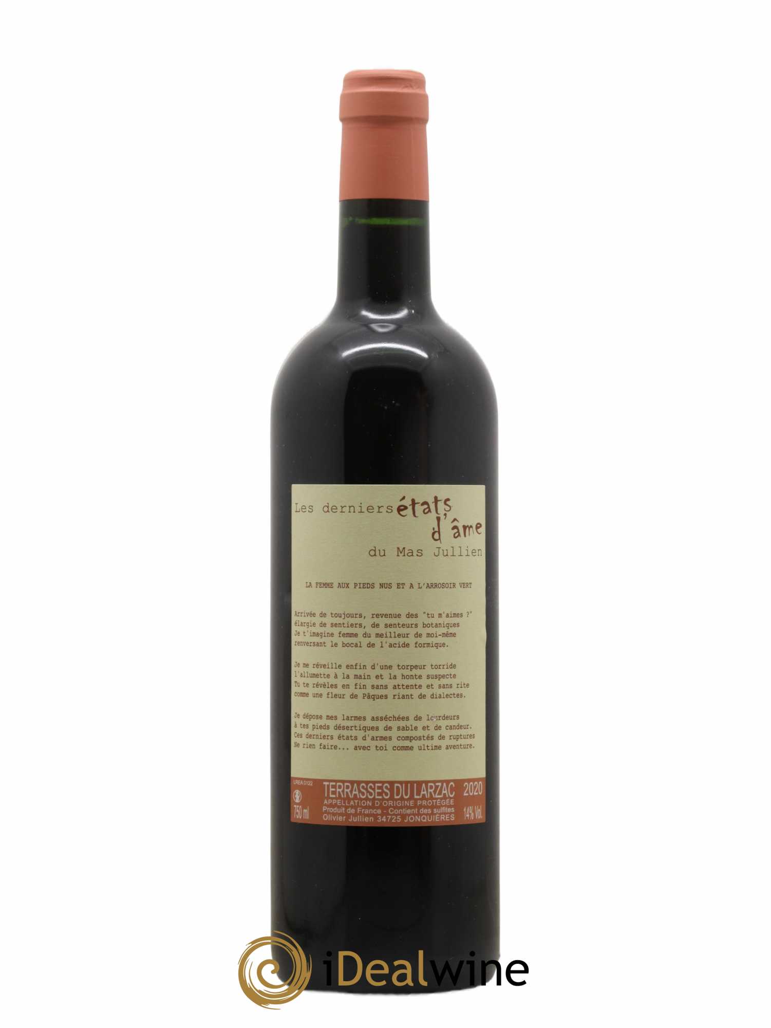 Terrasses du Larzac Mas Jullien Les derniers états d'âme Olivier Jullien 2020 - Lot de 1 bouteille - 0