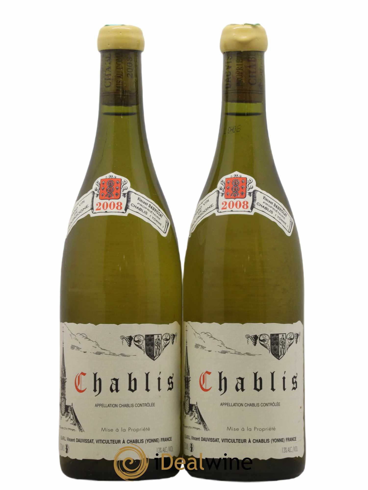 Chablis Vincent Dauvissat (Domaine) 2008 - Lot de 2 bouteilles - 0