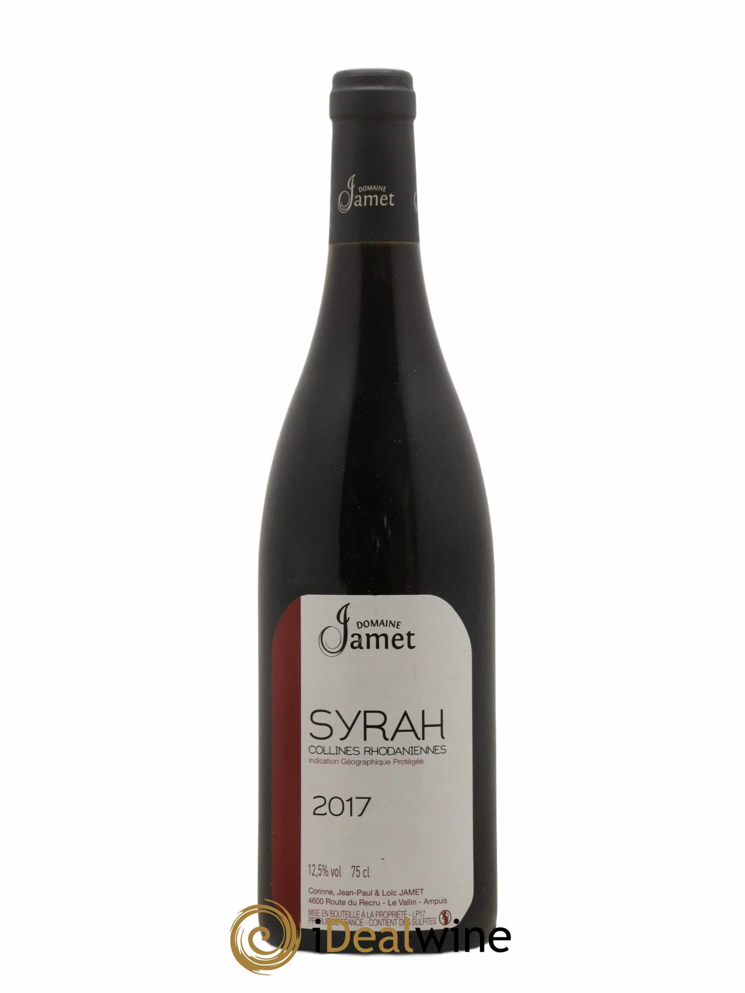 Collines Rhodaniennes Syrah Jamet (Domaine) 2017 - Posten von 1 Flasche - 0