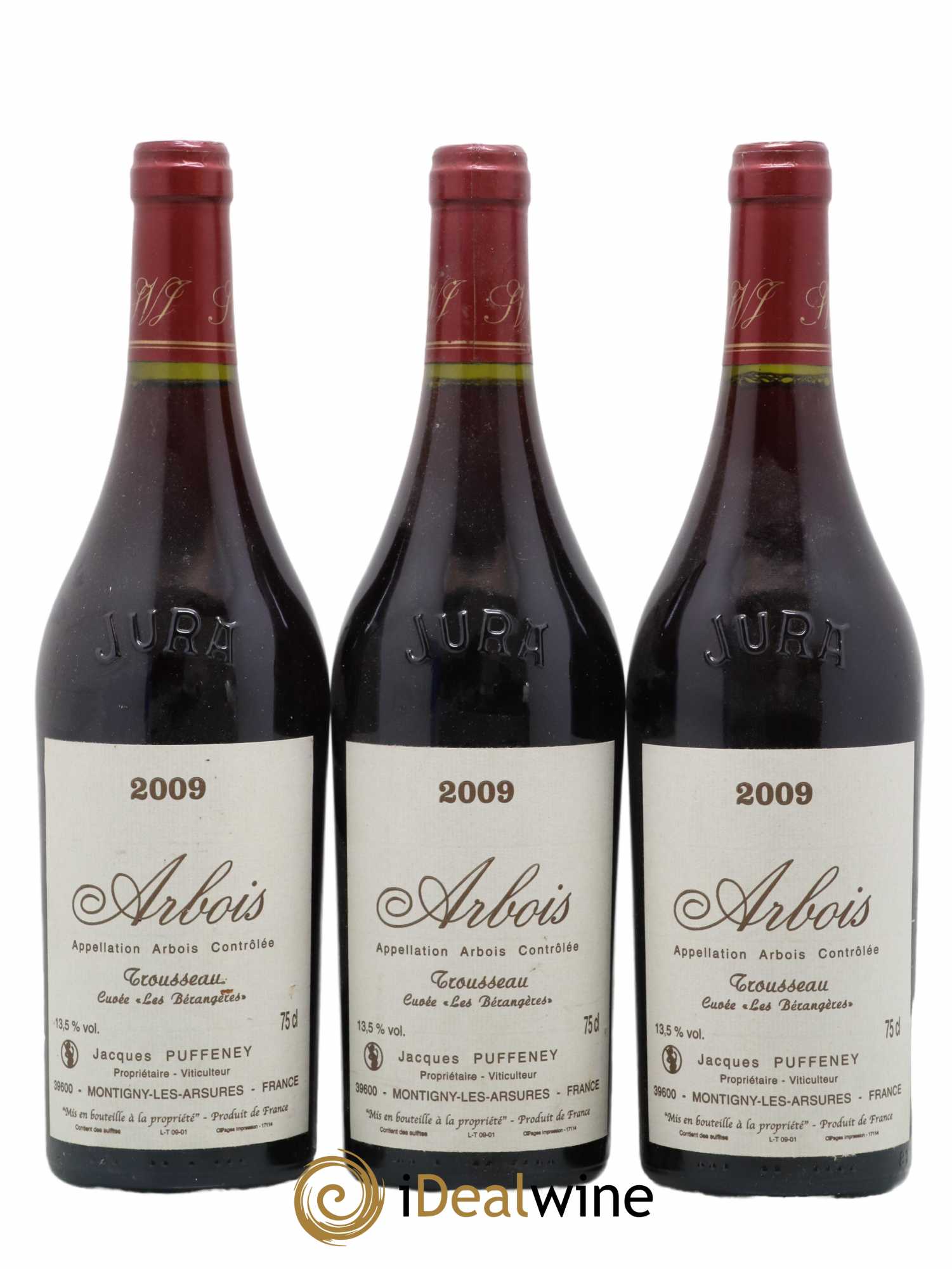 Arbois Trousseau Cuvée Les Bérangères Jacques Puffeney 2009 - Lot de 3 bouteilles - 0