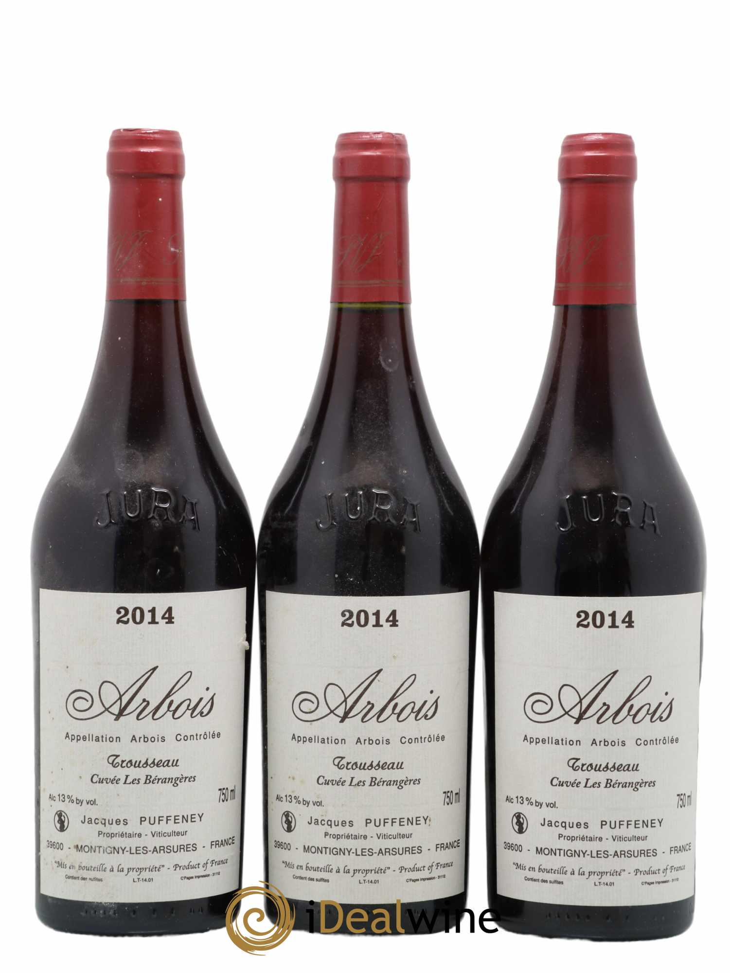 Arbois Trousseau Cuvée Les Bérangères Jacques Puffeney 2014 - Lot de 3 bouteilles - 0