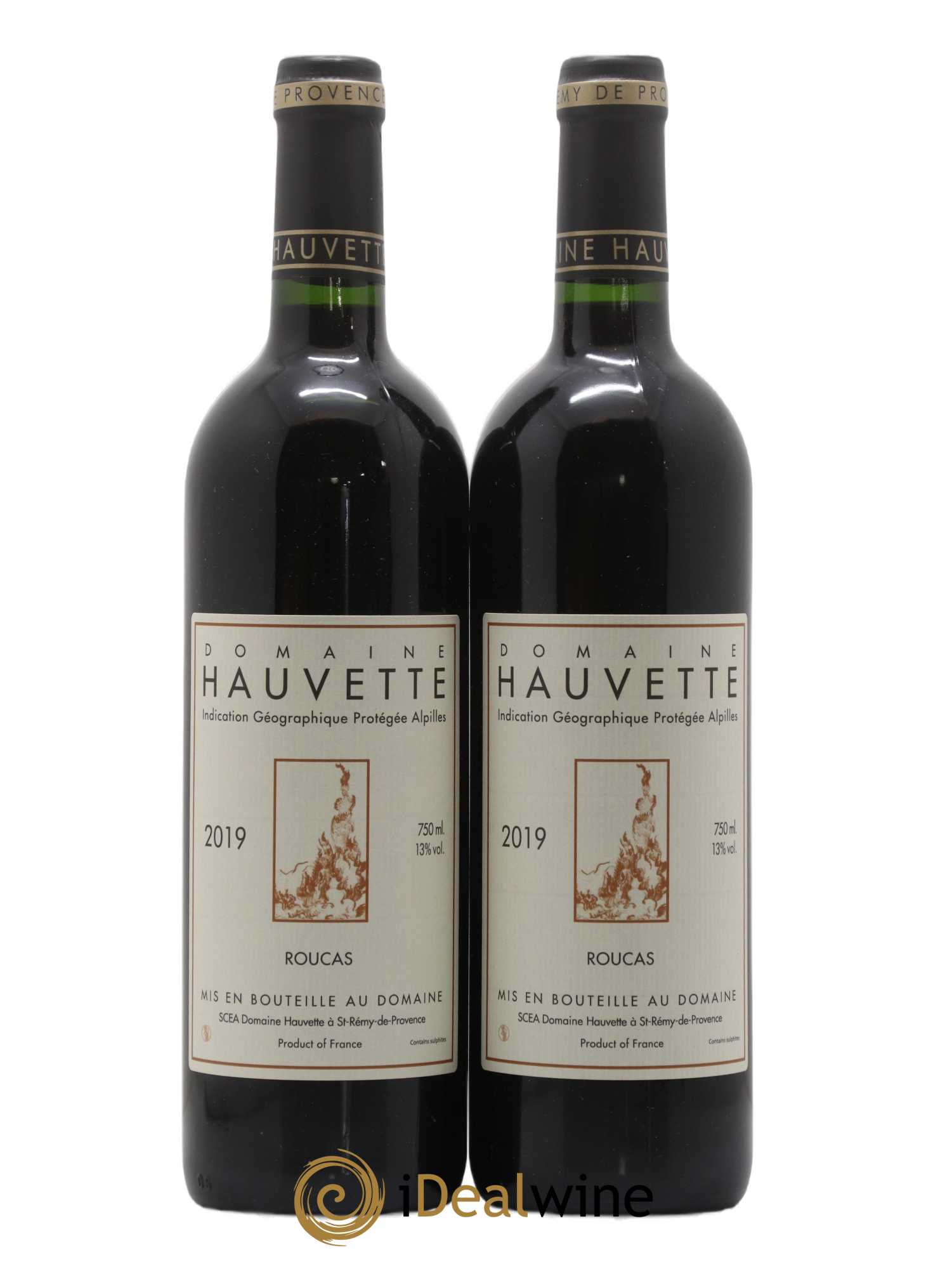 Alpilles (anciennement Baux de Provence) Le Roucas Hauvette (Domaine) 2019 - Lot de 2 bouteilles - 0