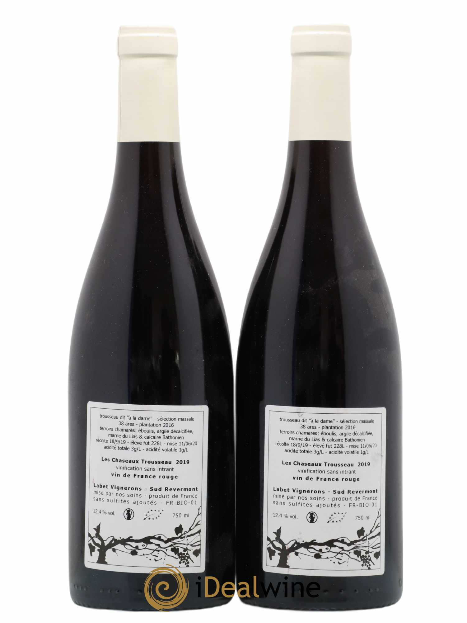 Côtes du Jura Les Chaseaux Romain - Julien - Charline Labet Trousseau 2019 - Lot de 2 bouteilles - 1