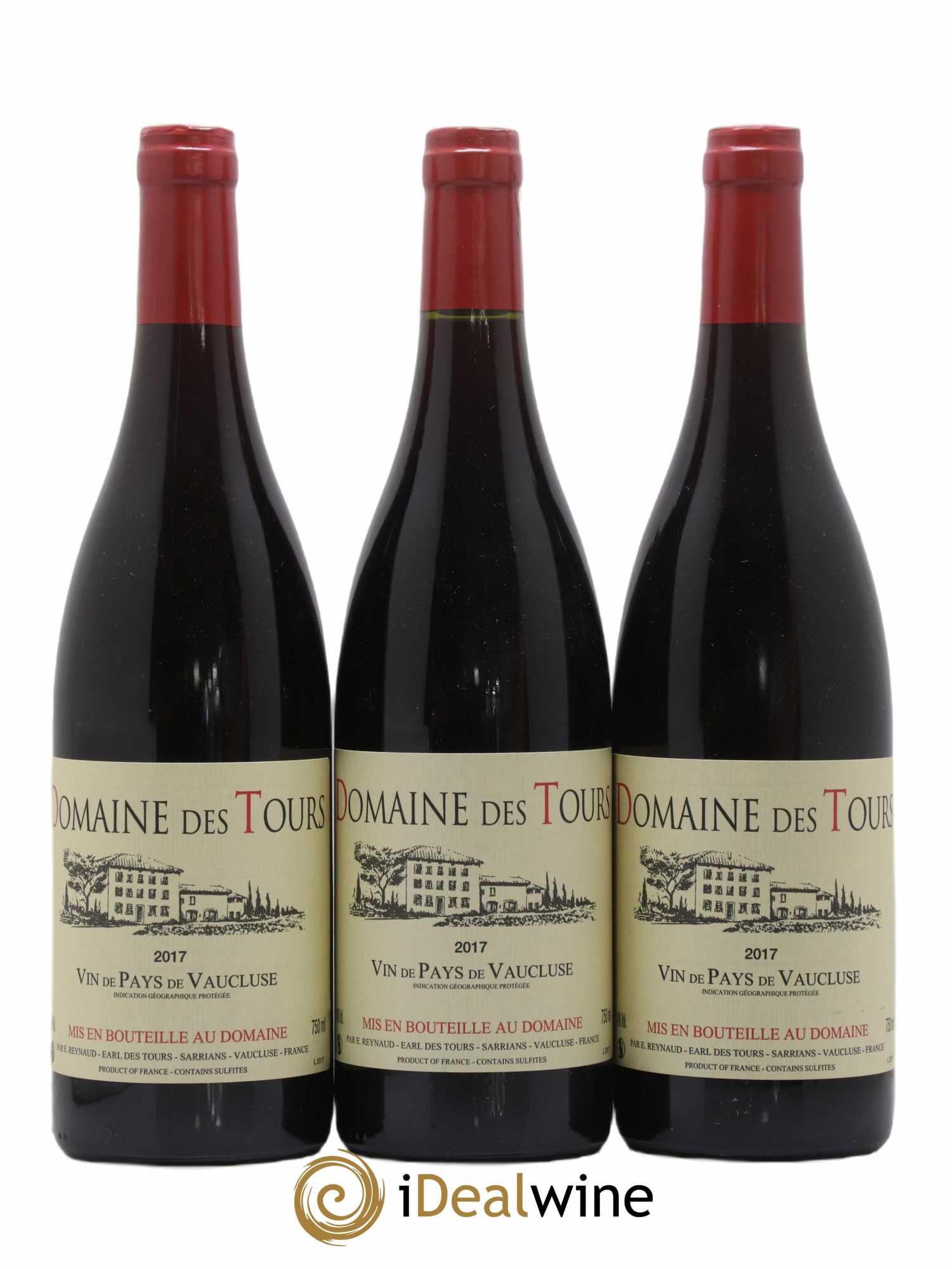 Vaucluse (Vin de Pays de Vaucluse) Domaine des Tours Emmanuel Reynaud 2017 - Lot de 3 bouteilles - 0