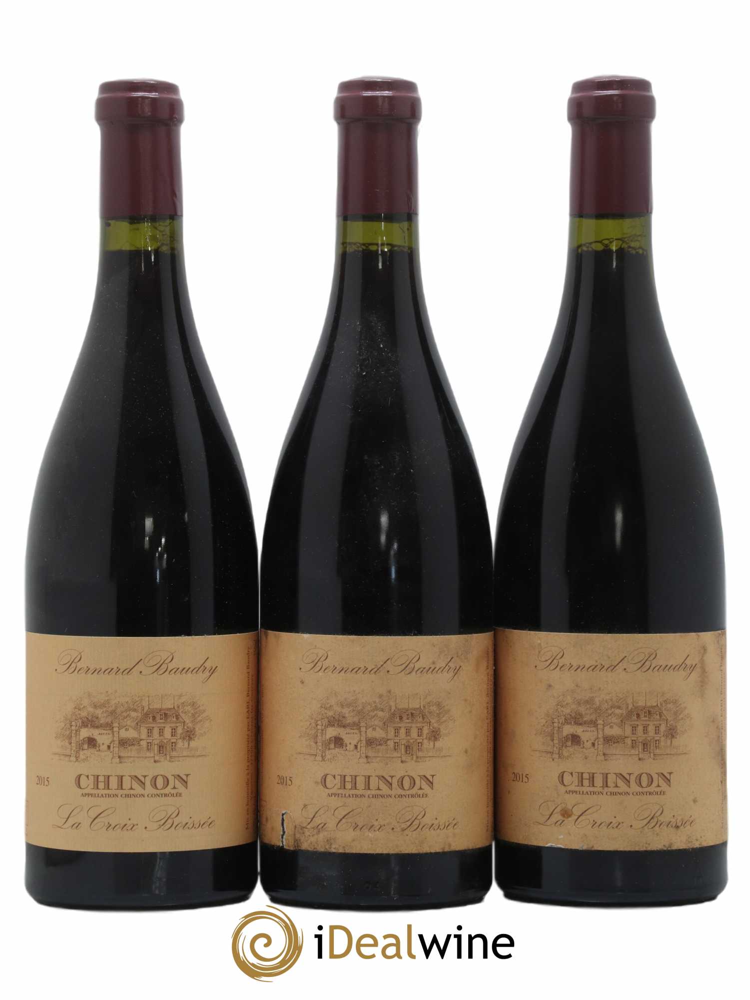 Chinon La Croix Boissée Bernard Baudry 2015 - Lot de 3 bouteilles - 0