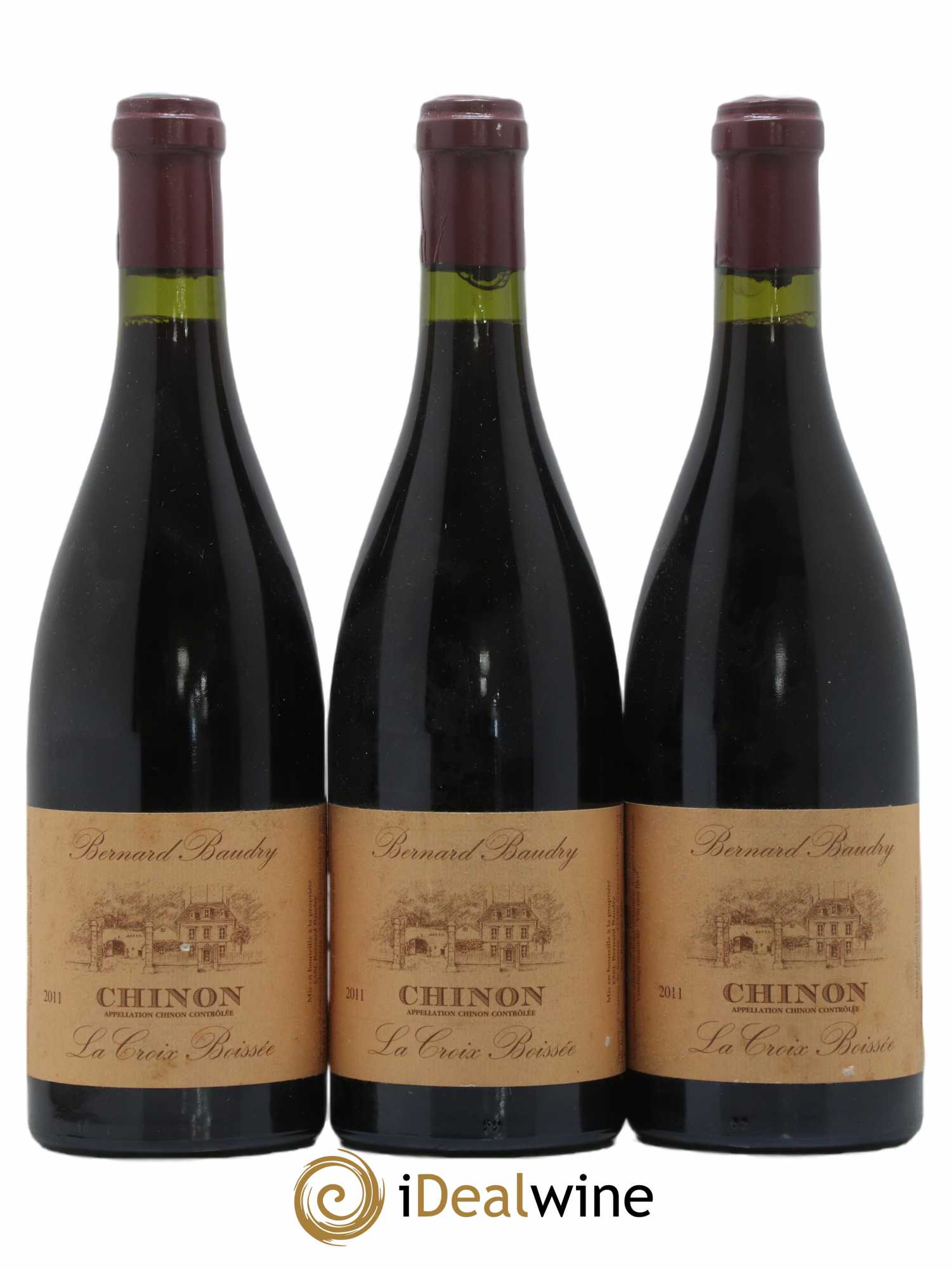 Chinon La Croix Boissée Bernard Baudry 2011 - Lot de 3 bouteilles - 0
