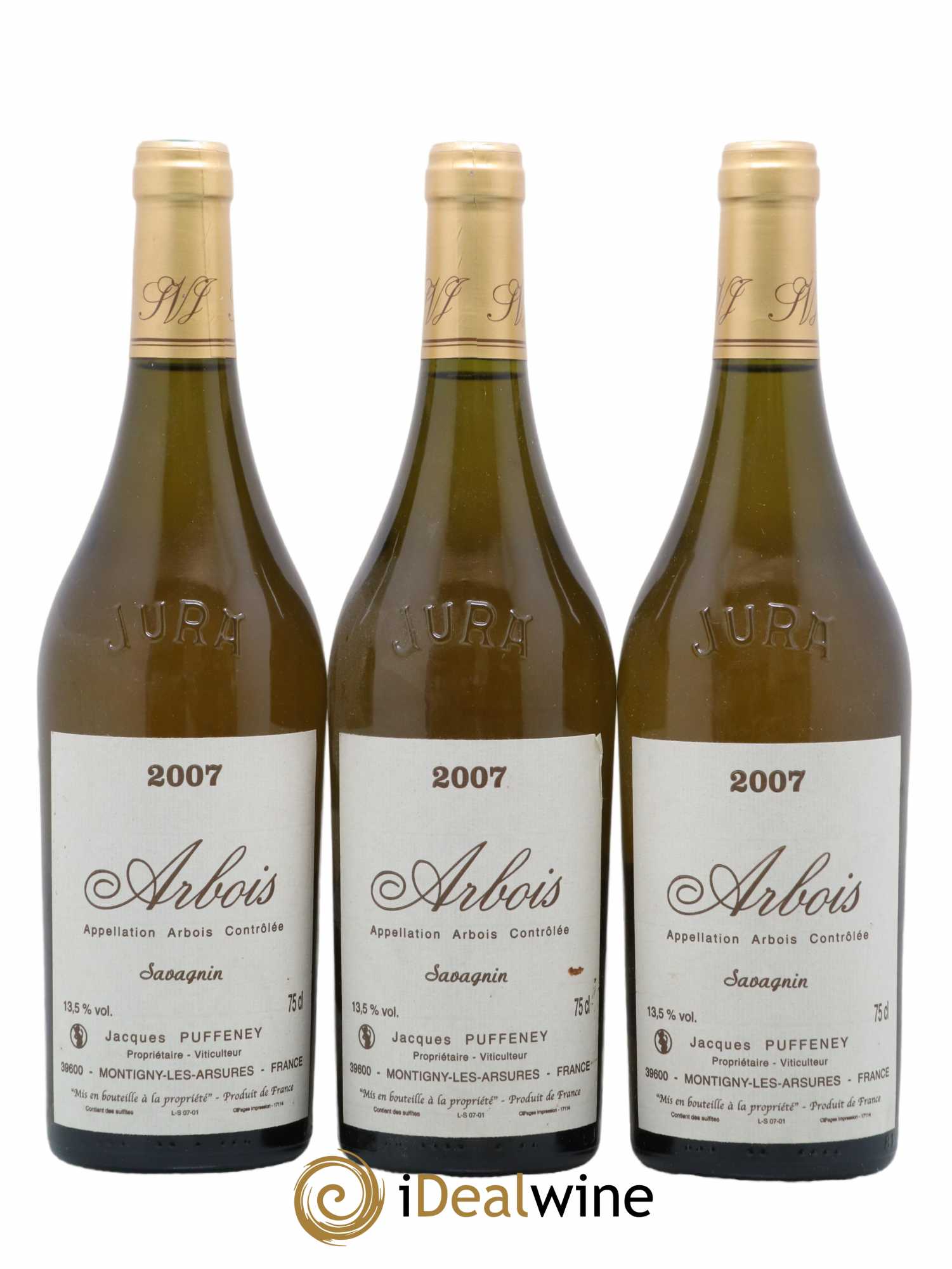 Arbois Savagnin Jacques Puffeney 2007 - Lot de 3 bouteilles - 0